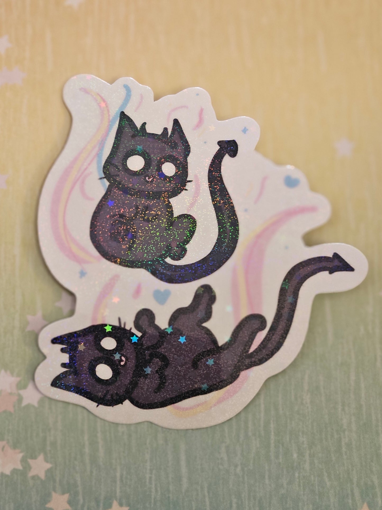 Cute demon kitties sticker