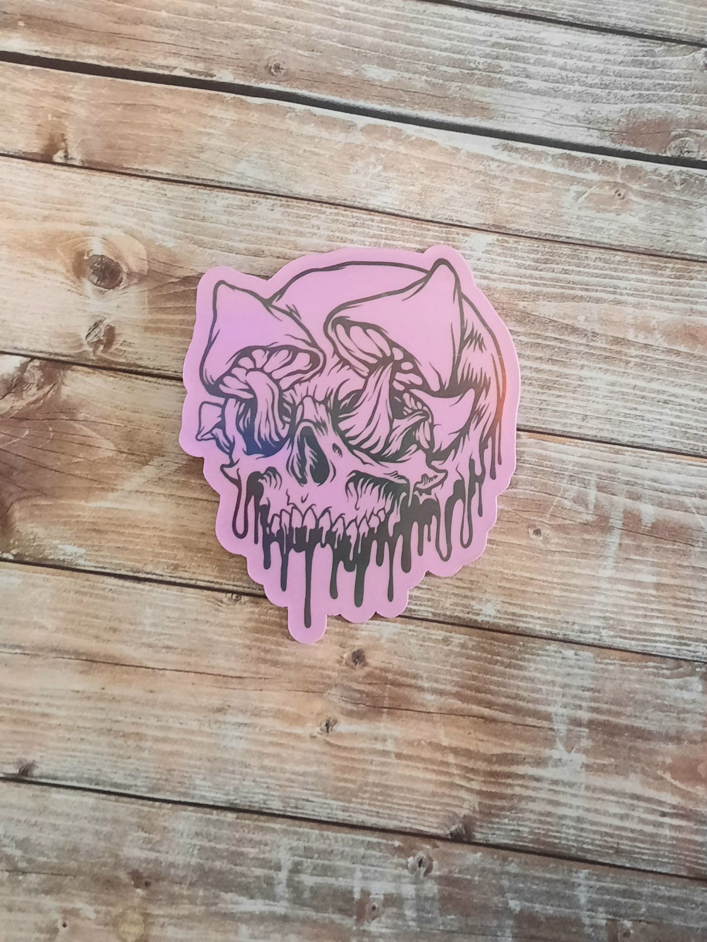 Glow in the dark Mushroom Skull sticker