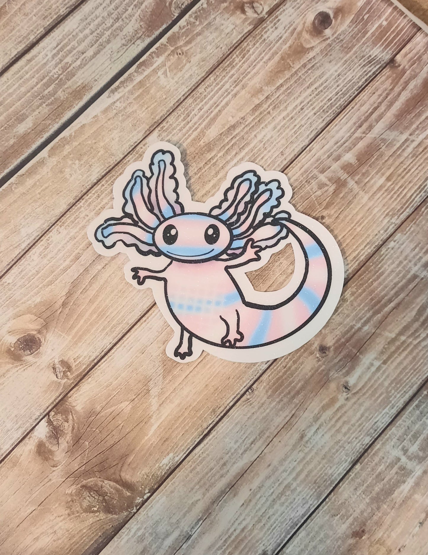 Transalotl axolotl sticker