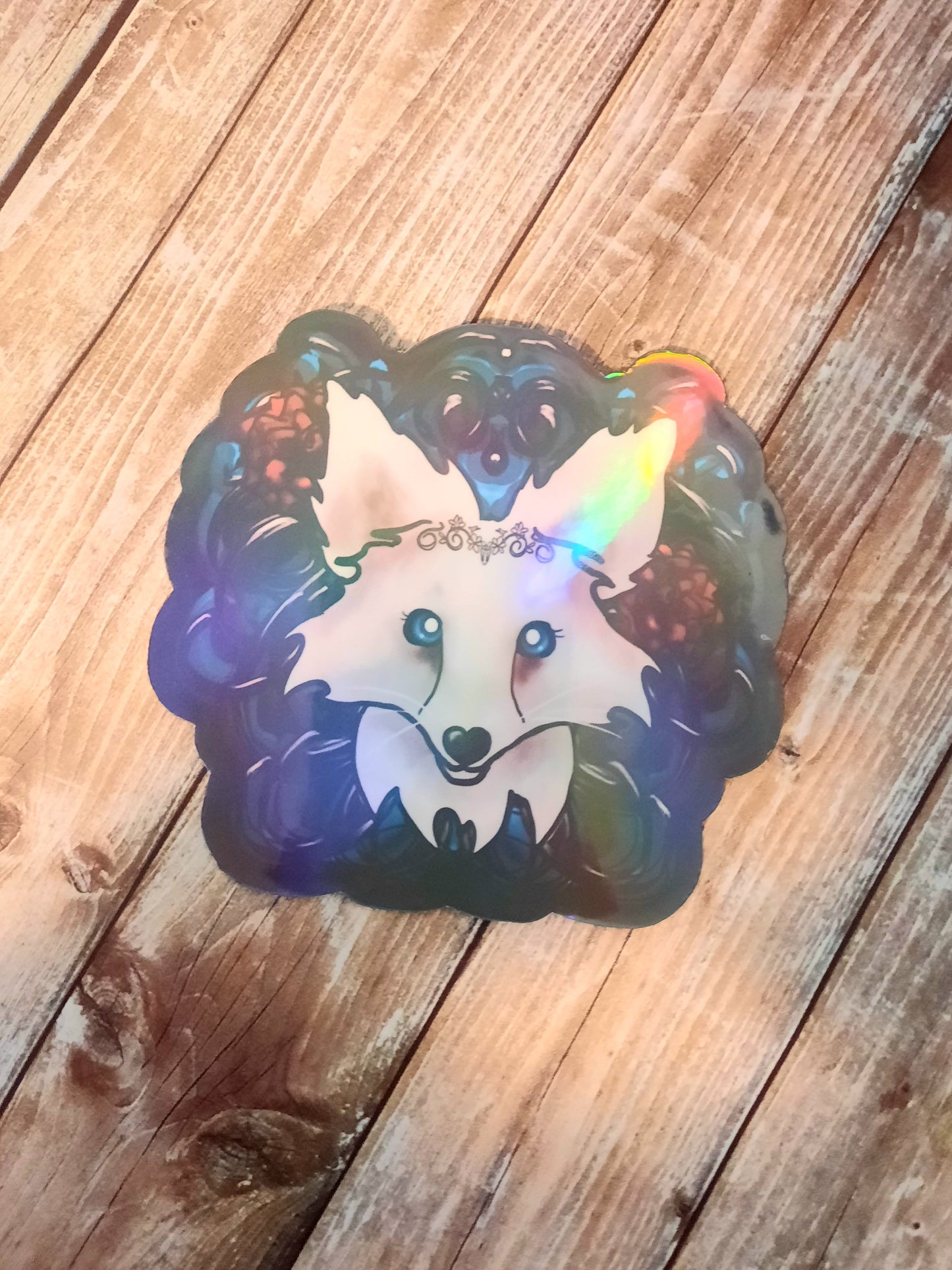 Arctic fox sticker for water bottle