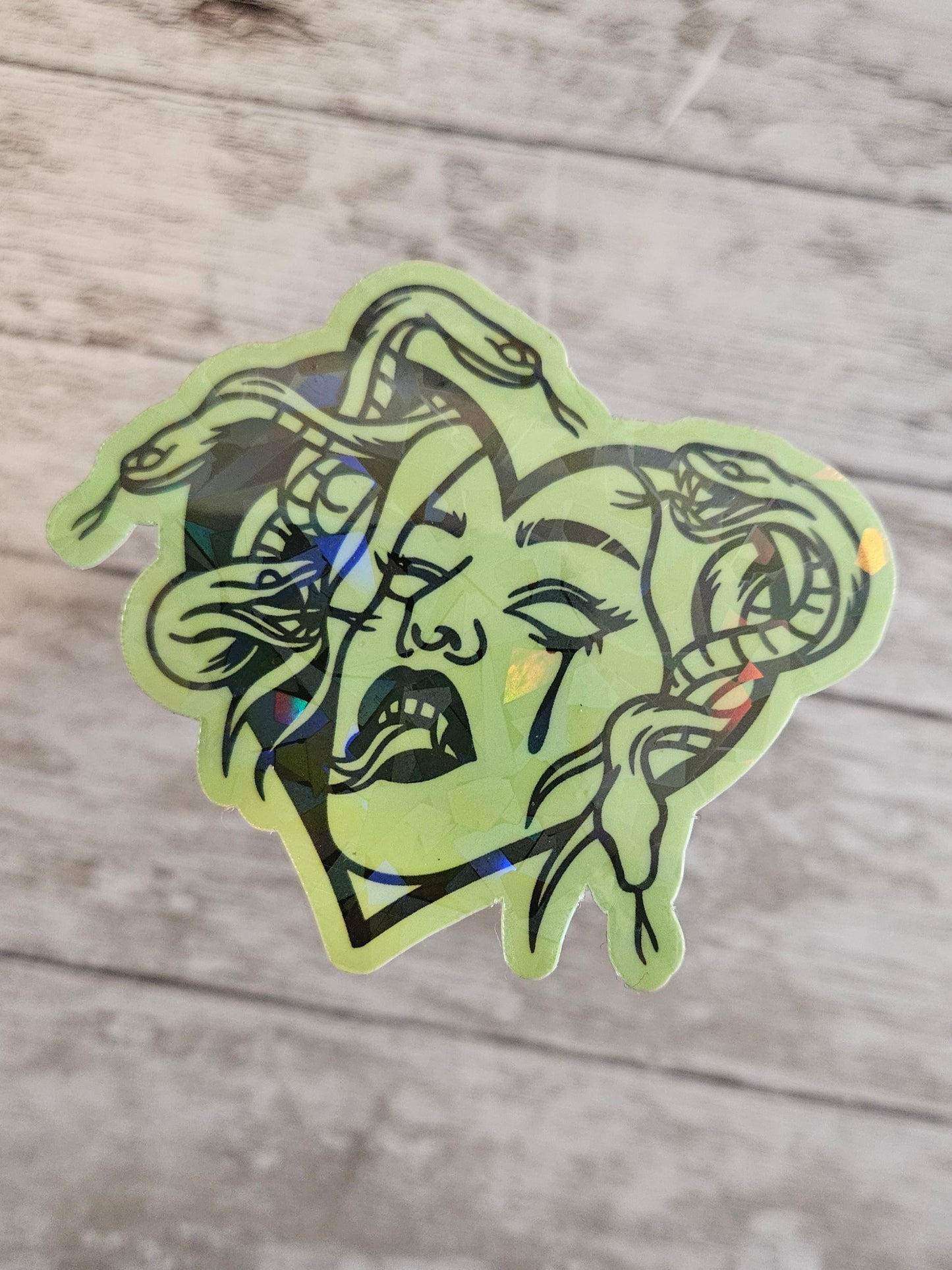 Glow in the dark medusa sticker