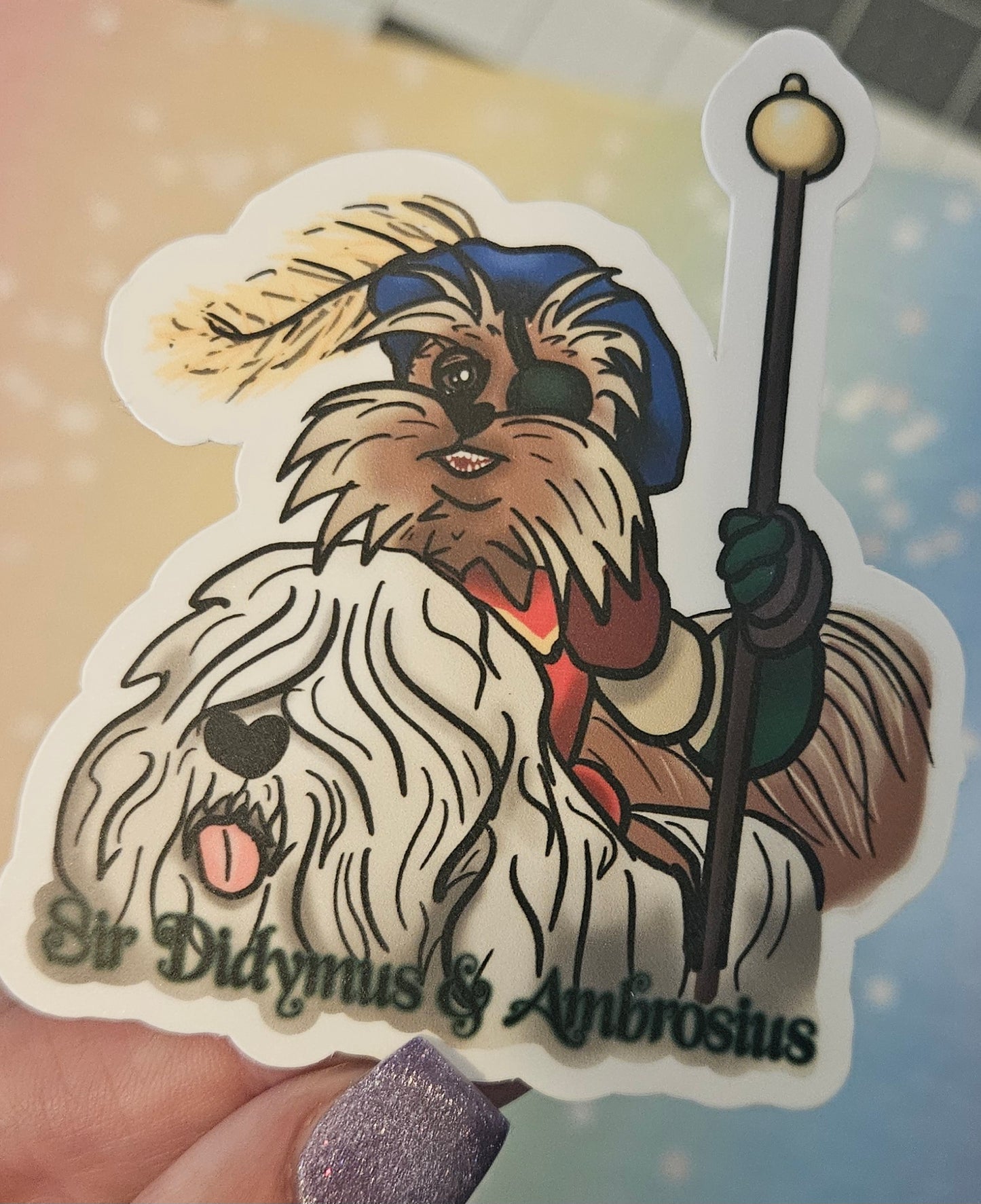 Sir Didymus and Ambrosius sticker for water bottle and laptop