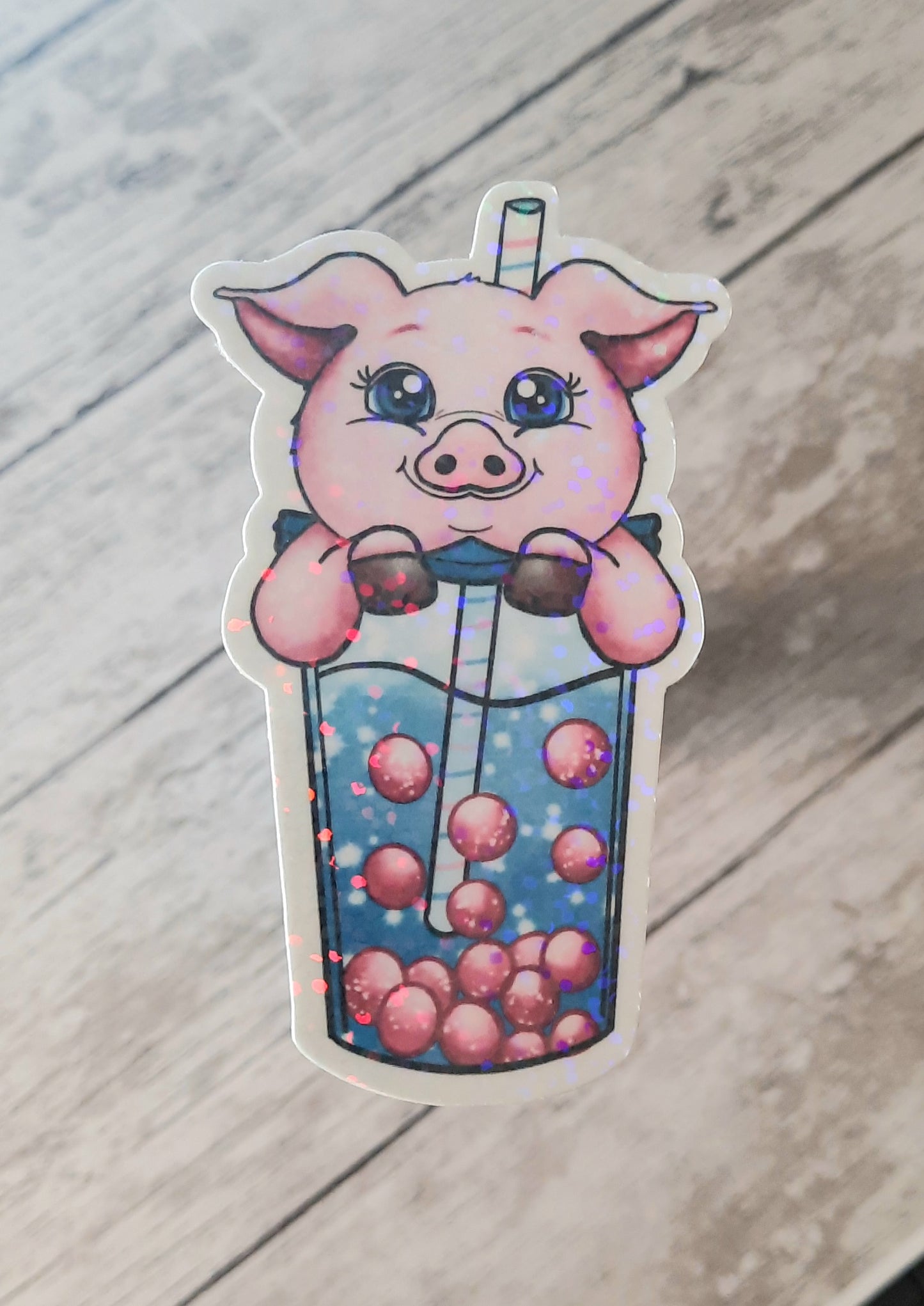 Boba pig sticker