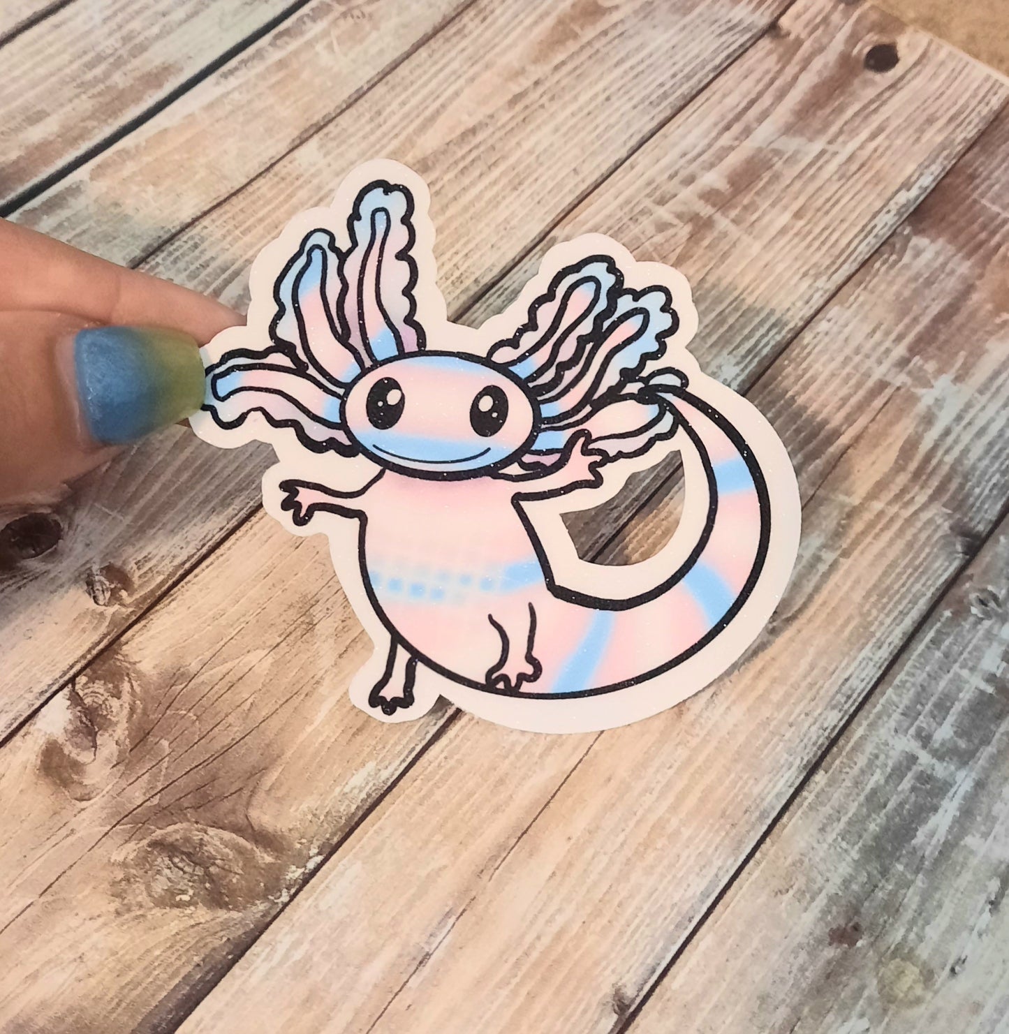 Transalotl axolotl sticker