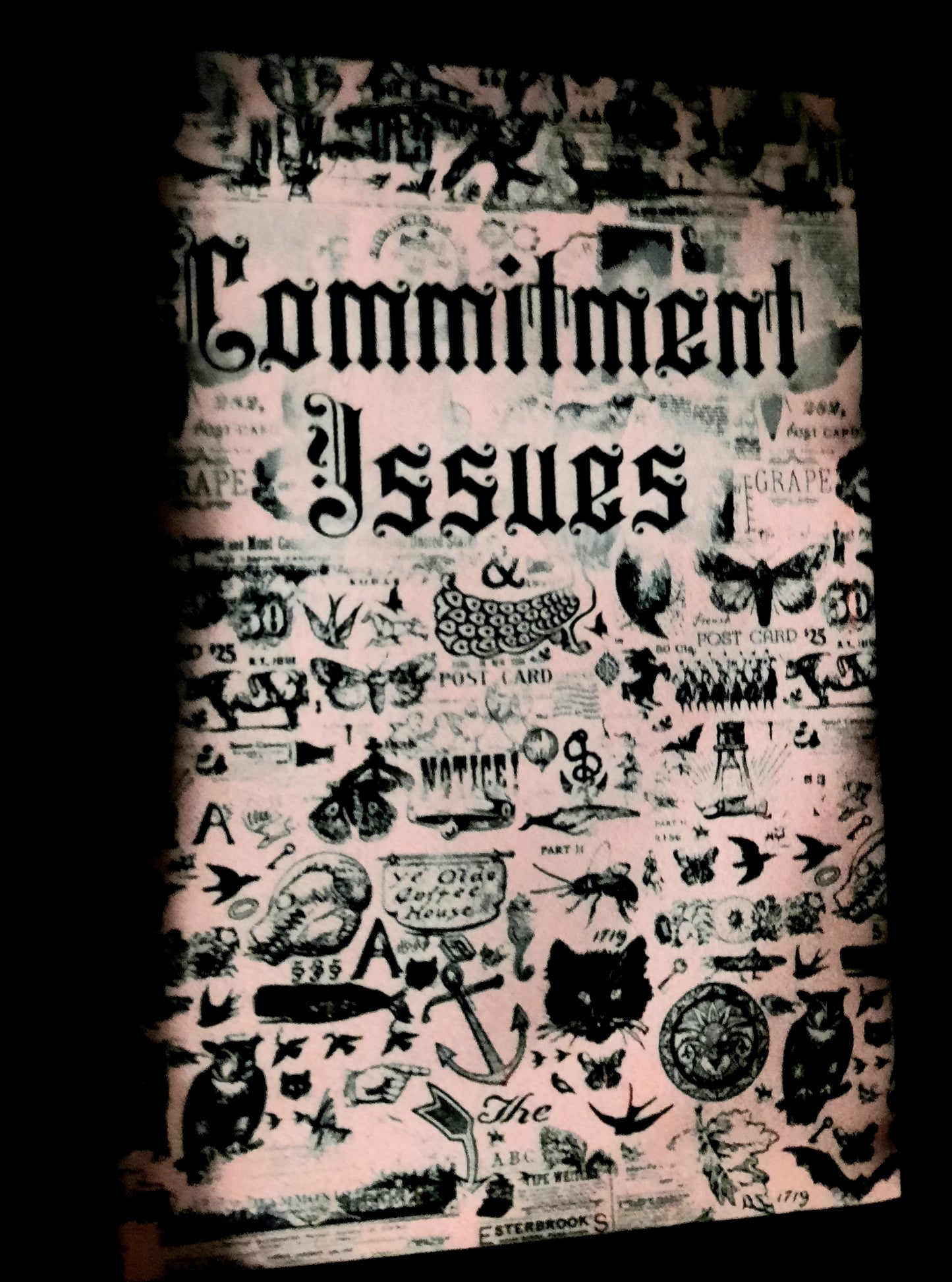Glow in the Dark Commitment issues reusable sticker book