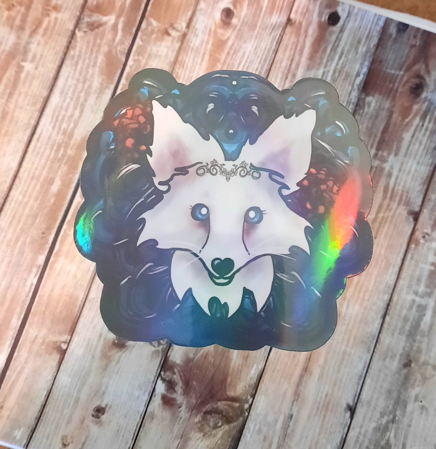 Arctic fox sticker for water bottle