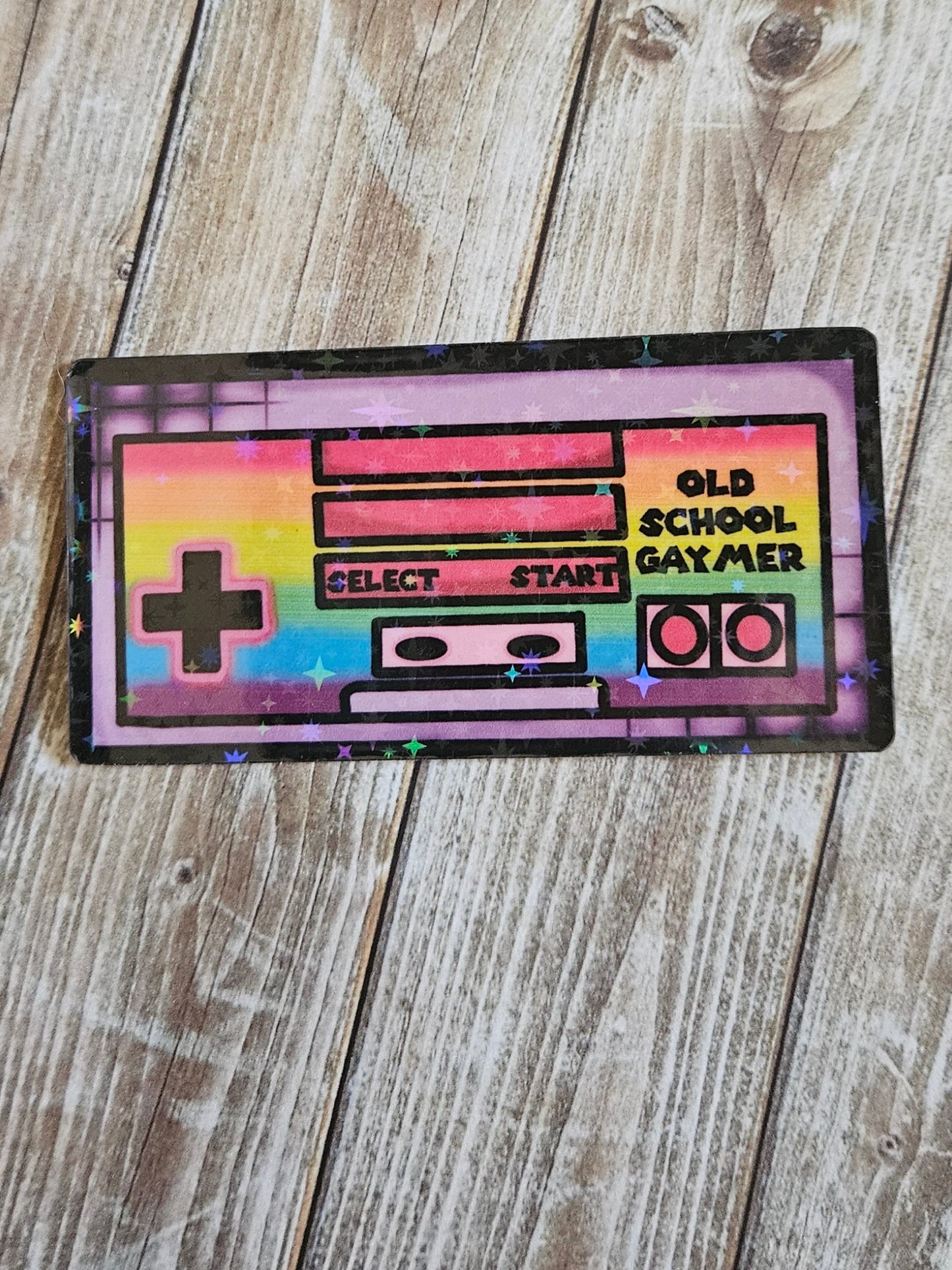 Gamer old school gaymer controller sticker