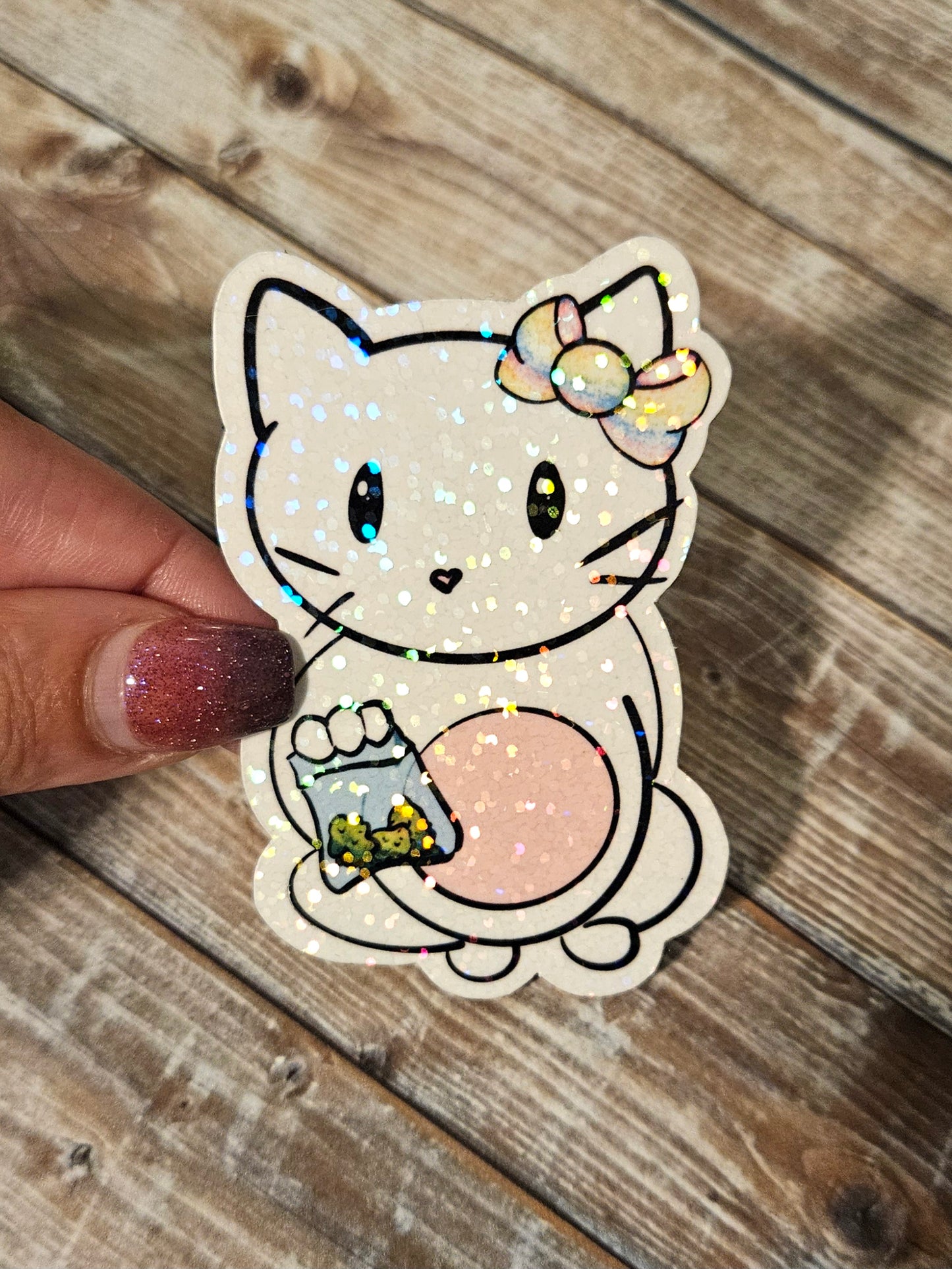 Weed kitty sticker