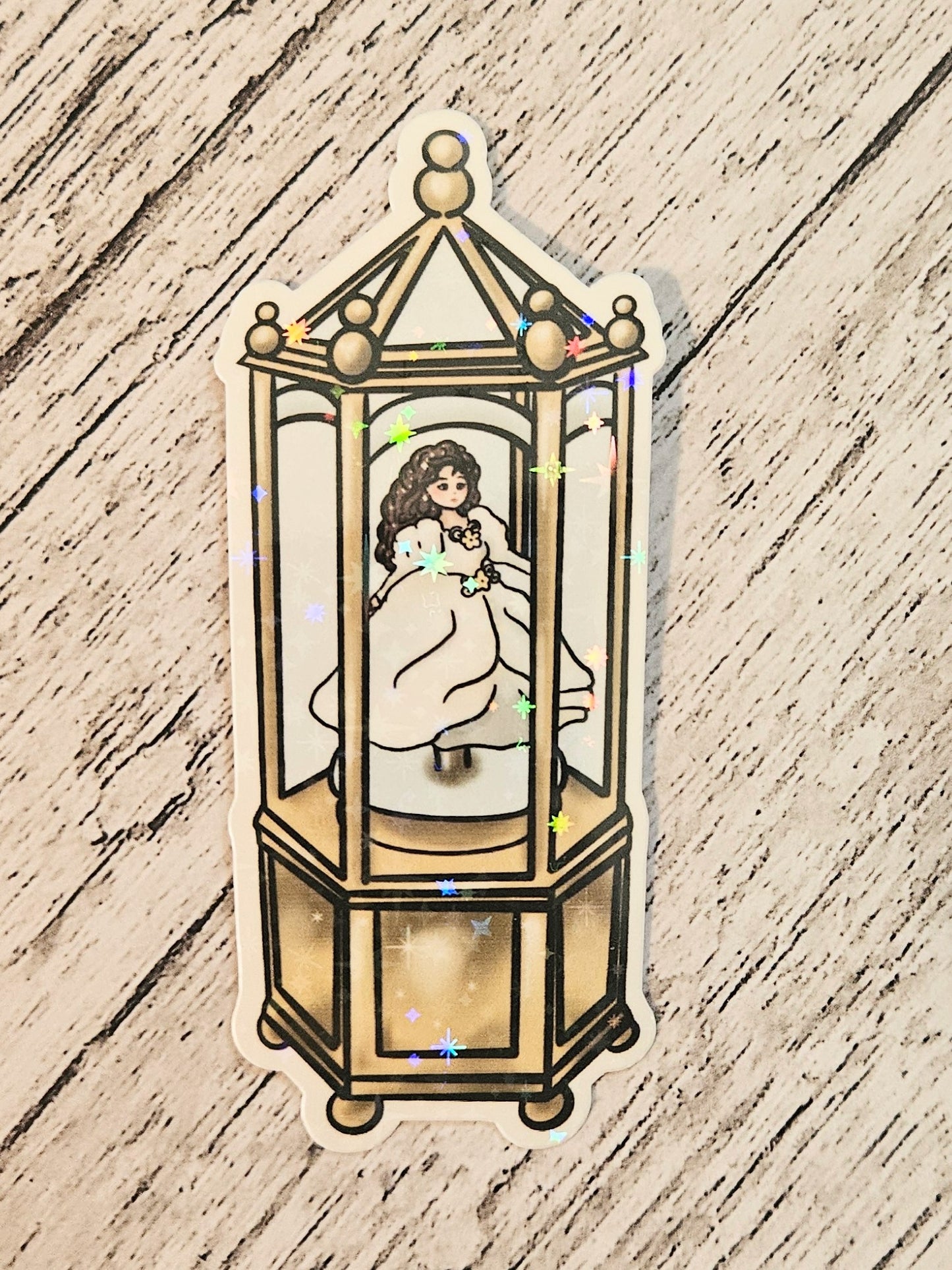 As the world falls down lullaby doll sticker for water bottle