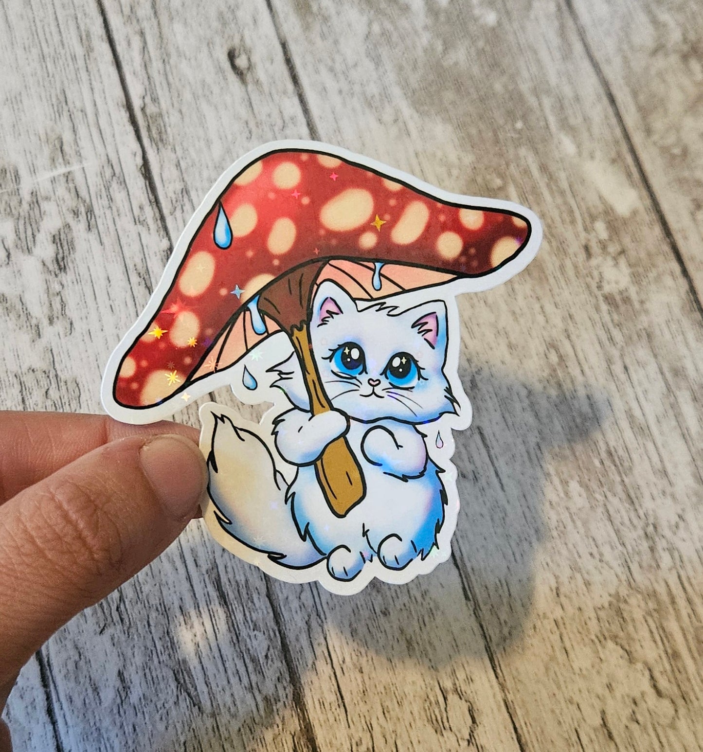 Mushroom kitty sticker