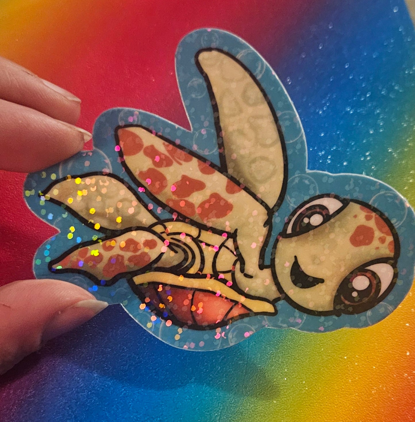 Cute turtle dude sticker