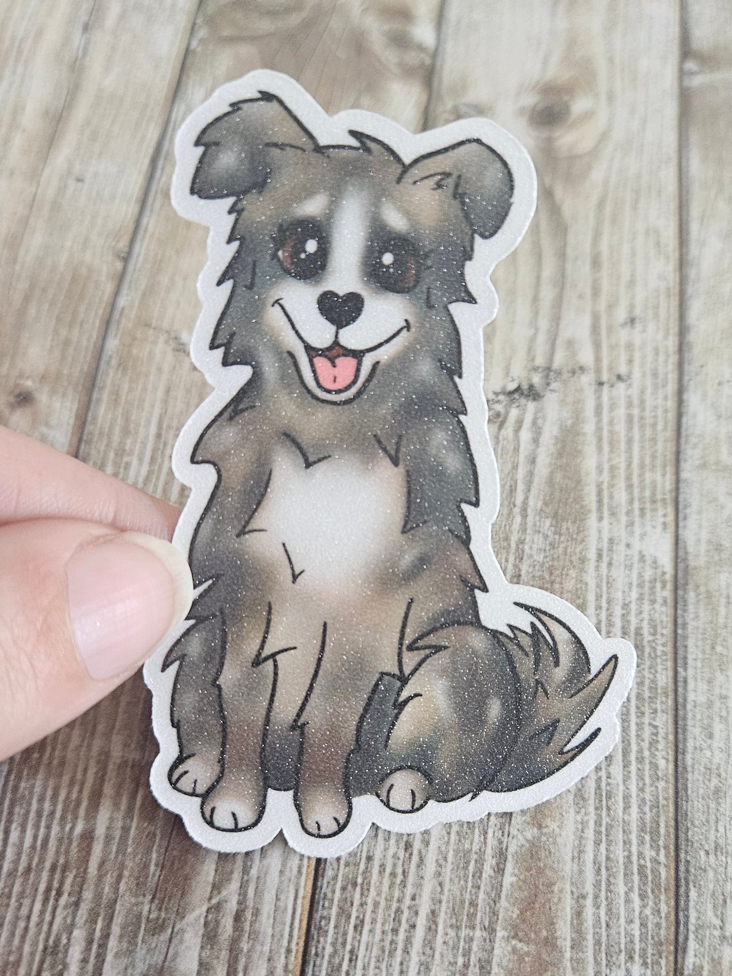 Adorable Australian Shepard dog sticker for water bottle, Aussie dog sticker for laptop