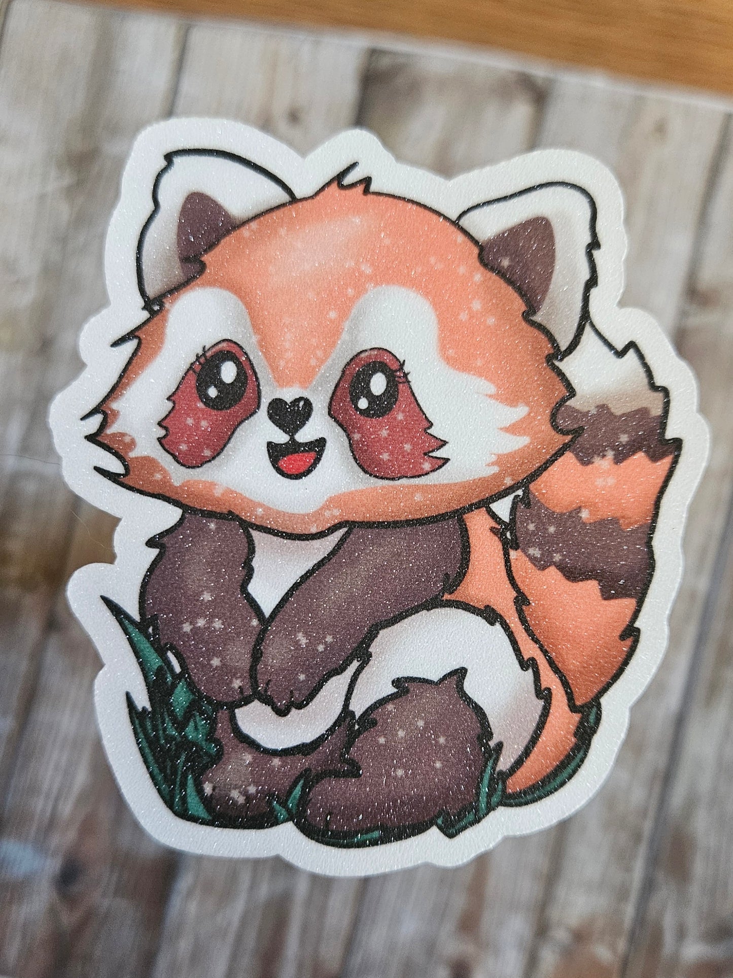 Cute red panda sticker for water bottle