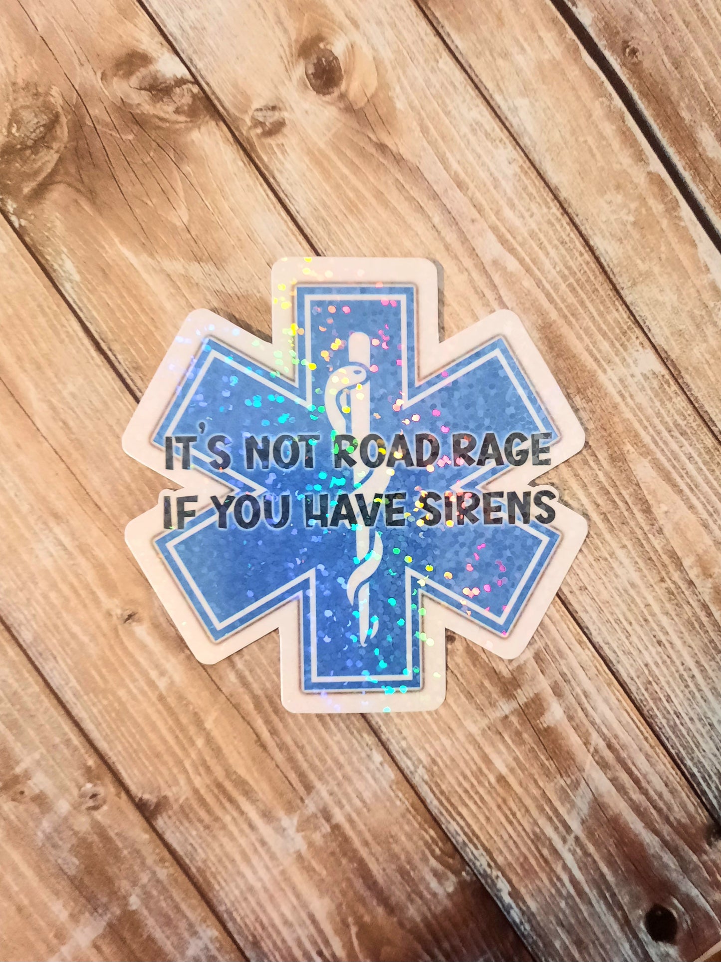 It's not road rage if you have sirens sticker for laptop, emt paramedic water bottle sticker