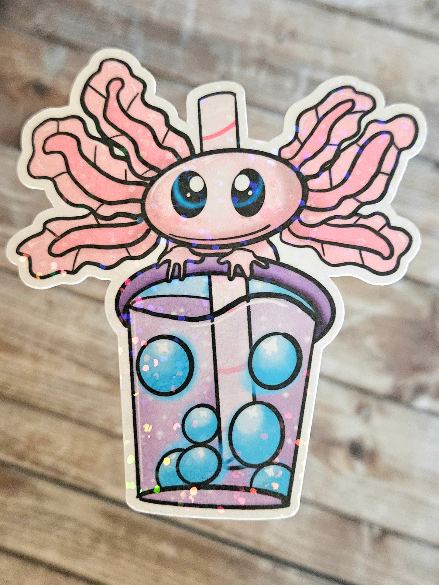 Axolotl Boba sticker