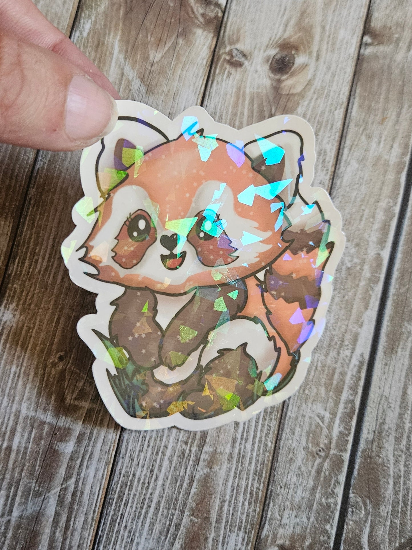 Cute red panda sticker for water bottle