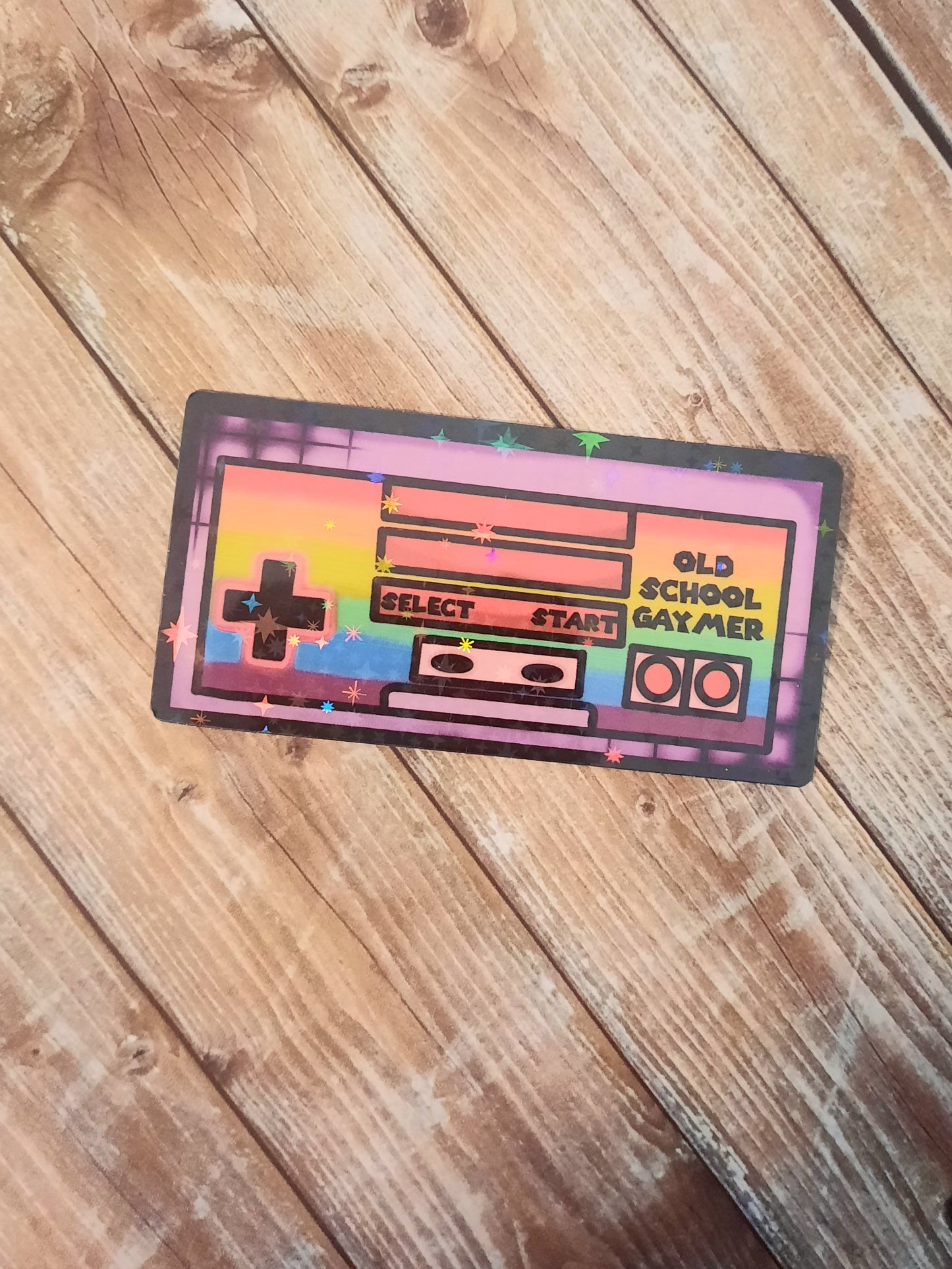 Old school gaymer sticker for laptop, nostalgia gamer sticker