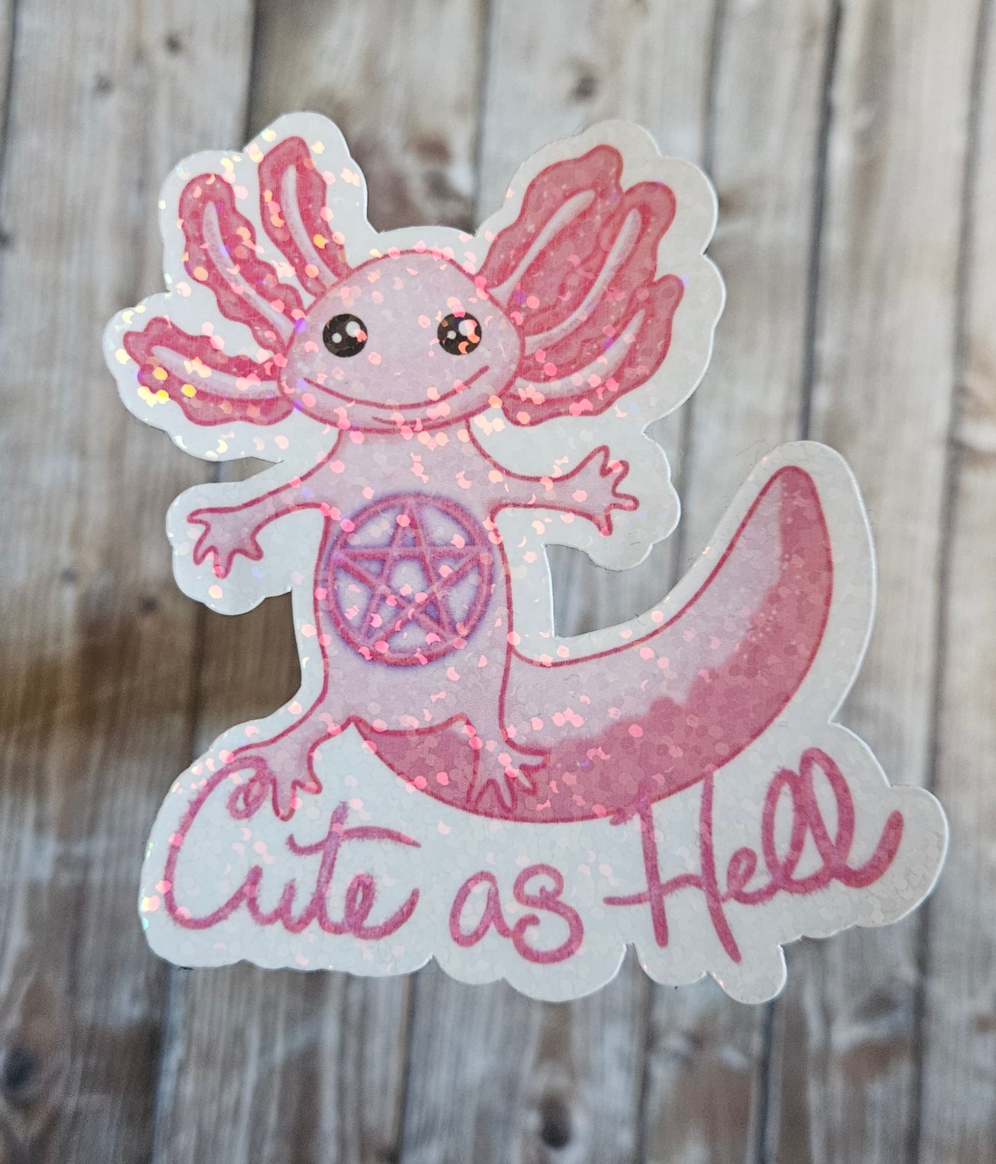 Cute as hell axolotl sticker