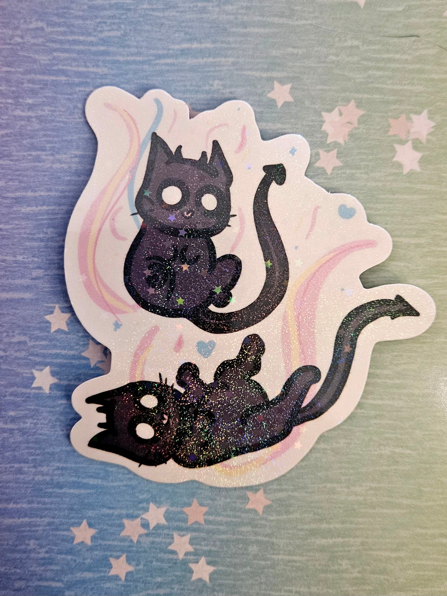 Cute demon kitties sticker