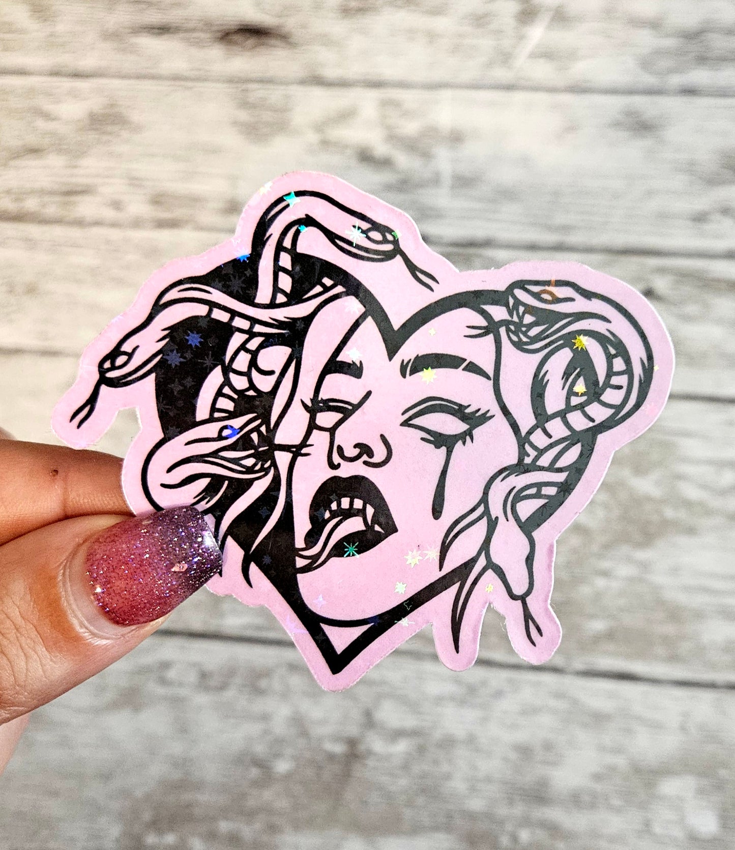 Glow in the dark medusa sticker