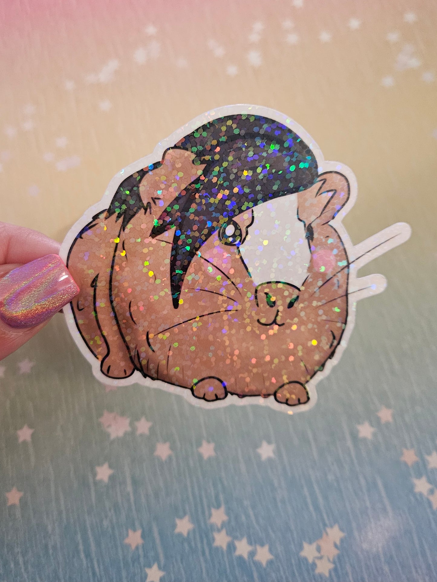 Emo guinea pig sticker
