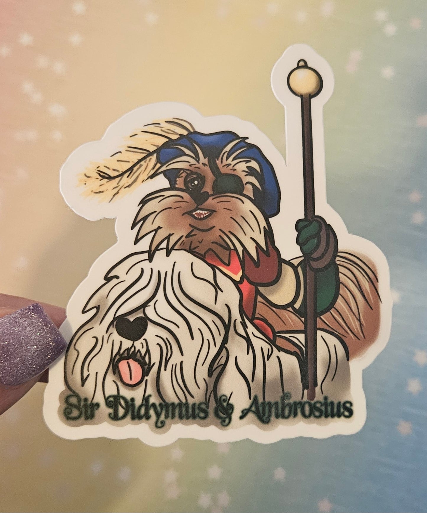 Sir Didymus and Ambrosius sticker for water bottle and laptop