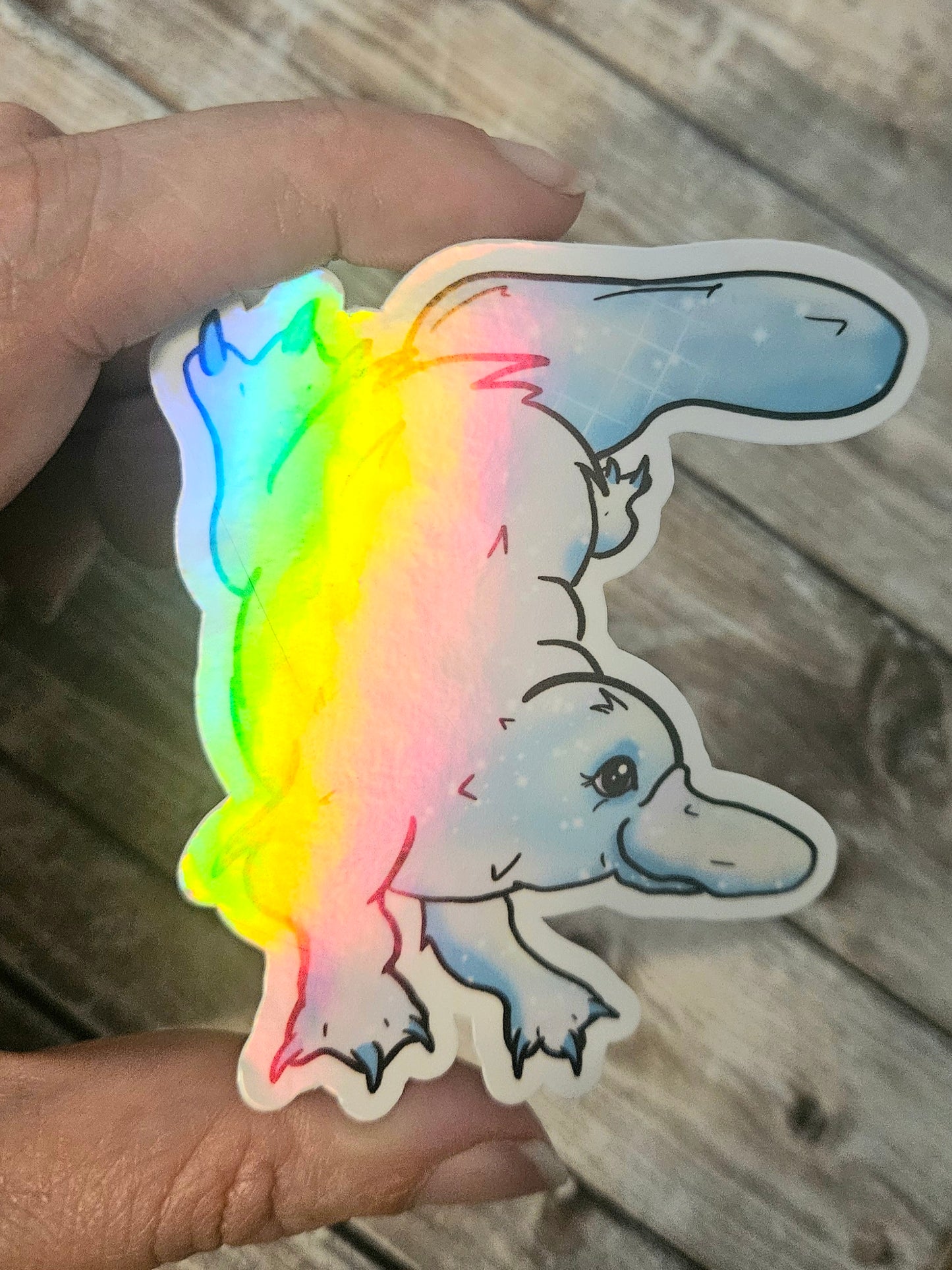 Adorable pastel platypus sticker for water bottle