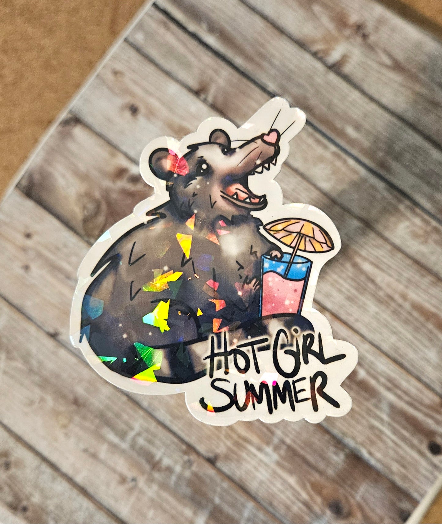 Hot girl summer possum sticker