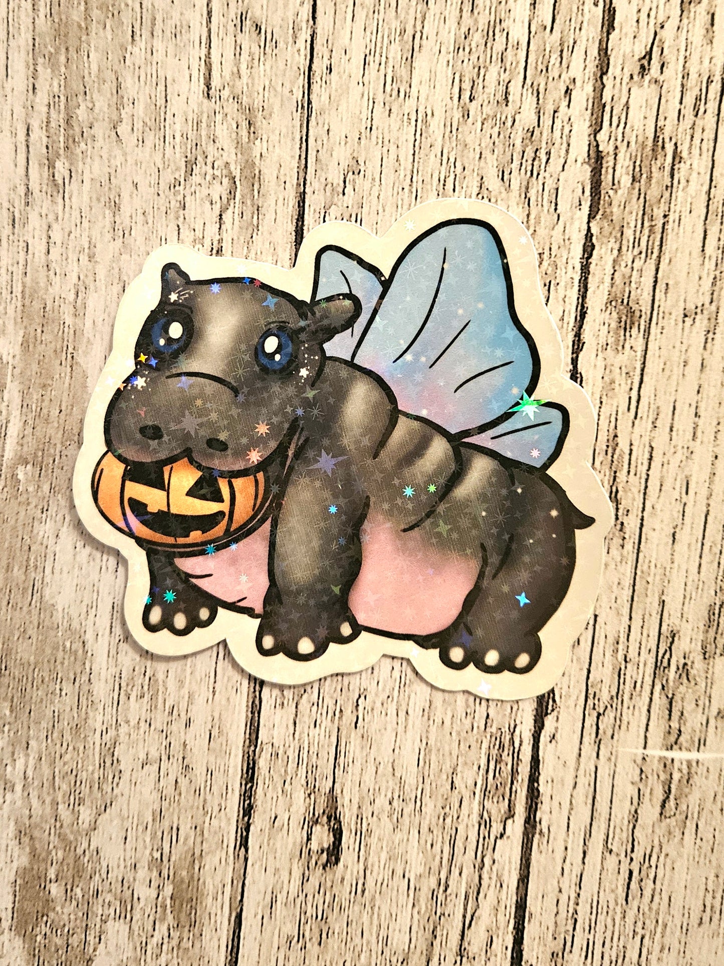 Pygmy hippo halloween sticker
