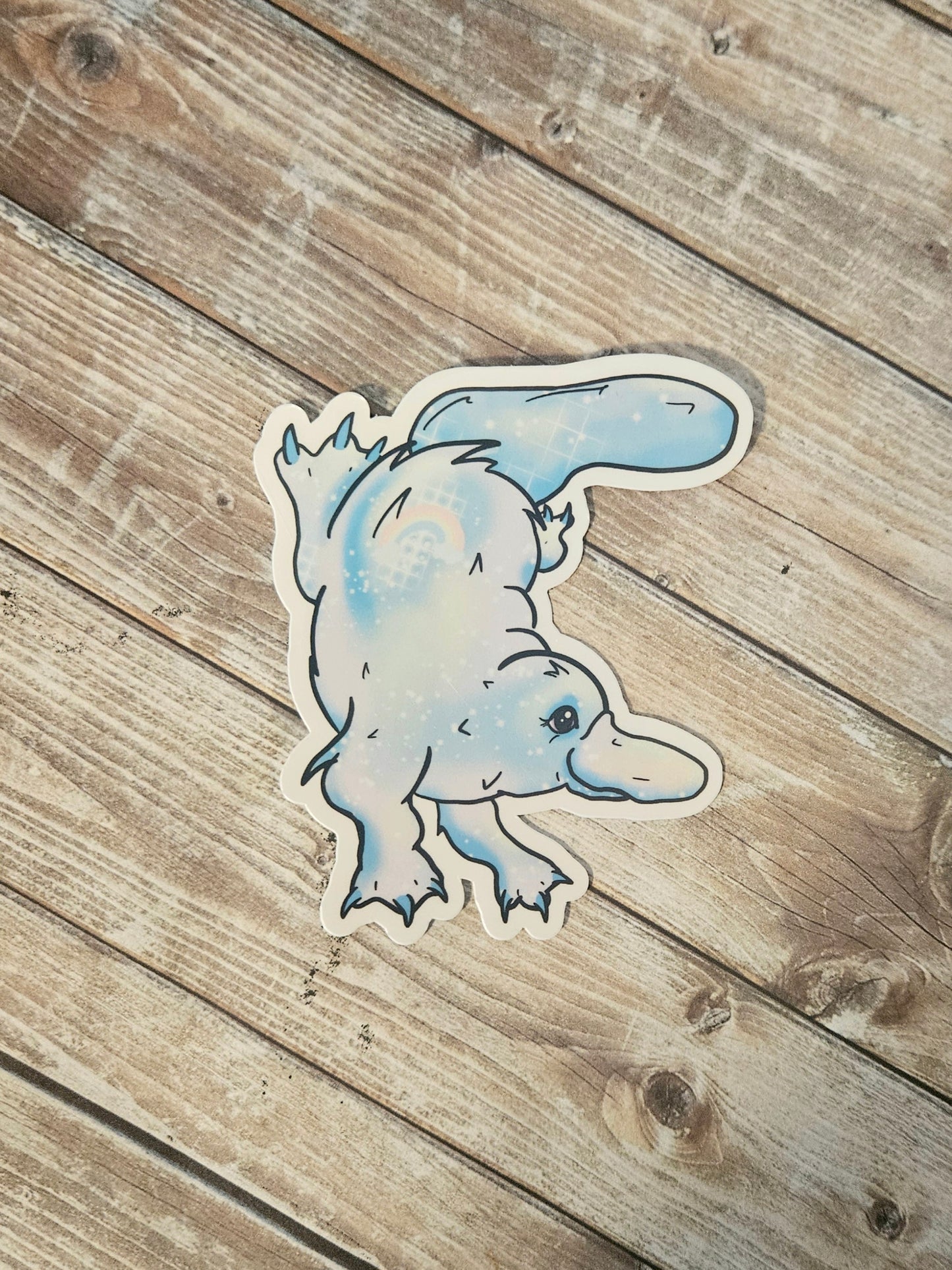 Adorable pastel platypus sticker for water bottle