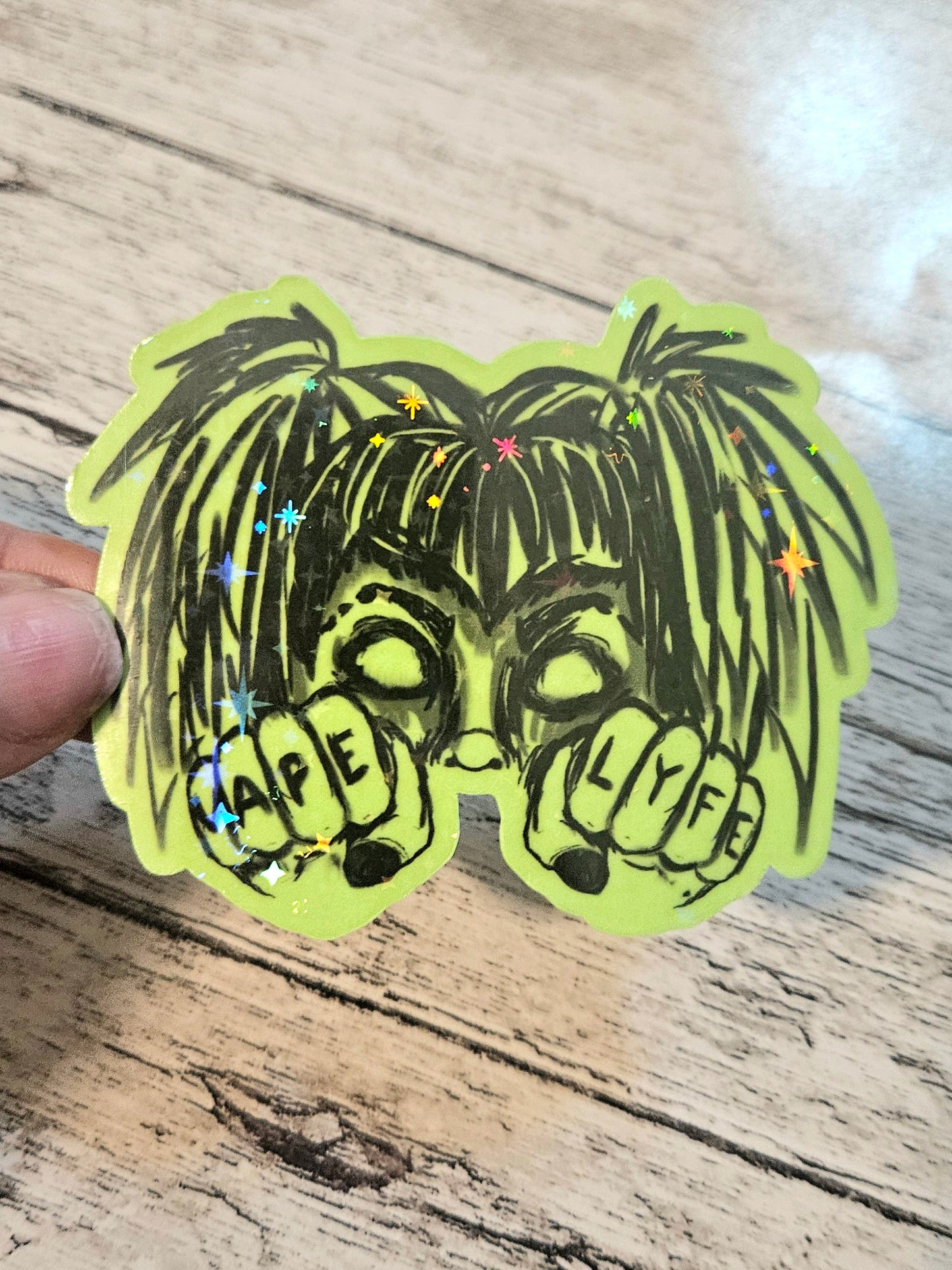 Vape life baddie glow in the dark sticker for water bottle