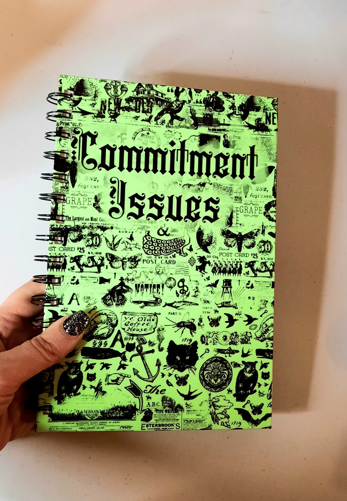 Glow in the Dark Commitment issues reusable sticker book