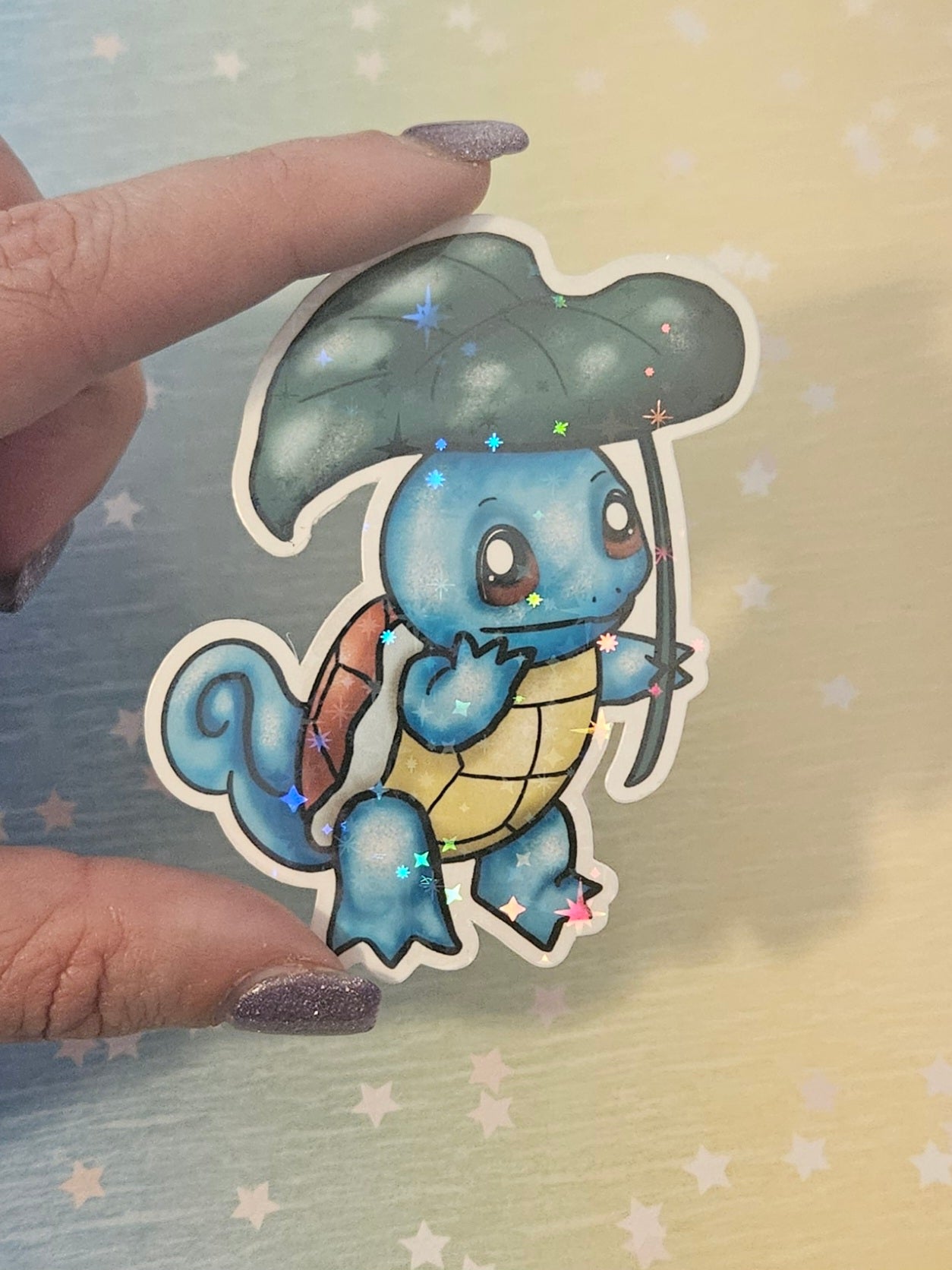 Adorable turtle sticker for water bottle