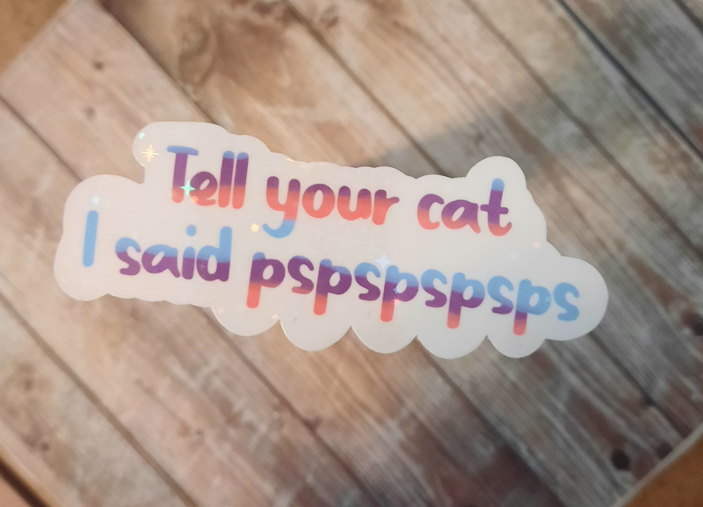 Tell your cat sticker for water bottle