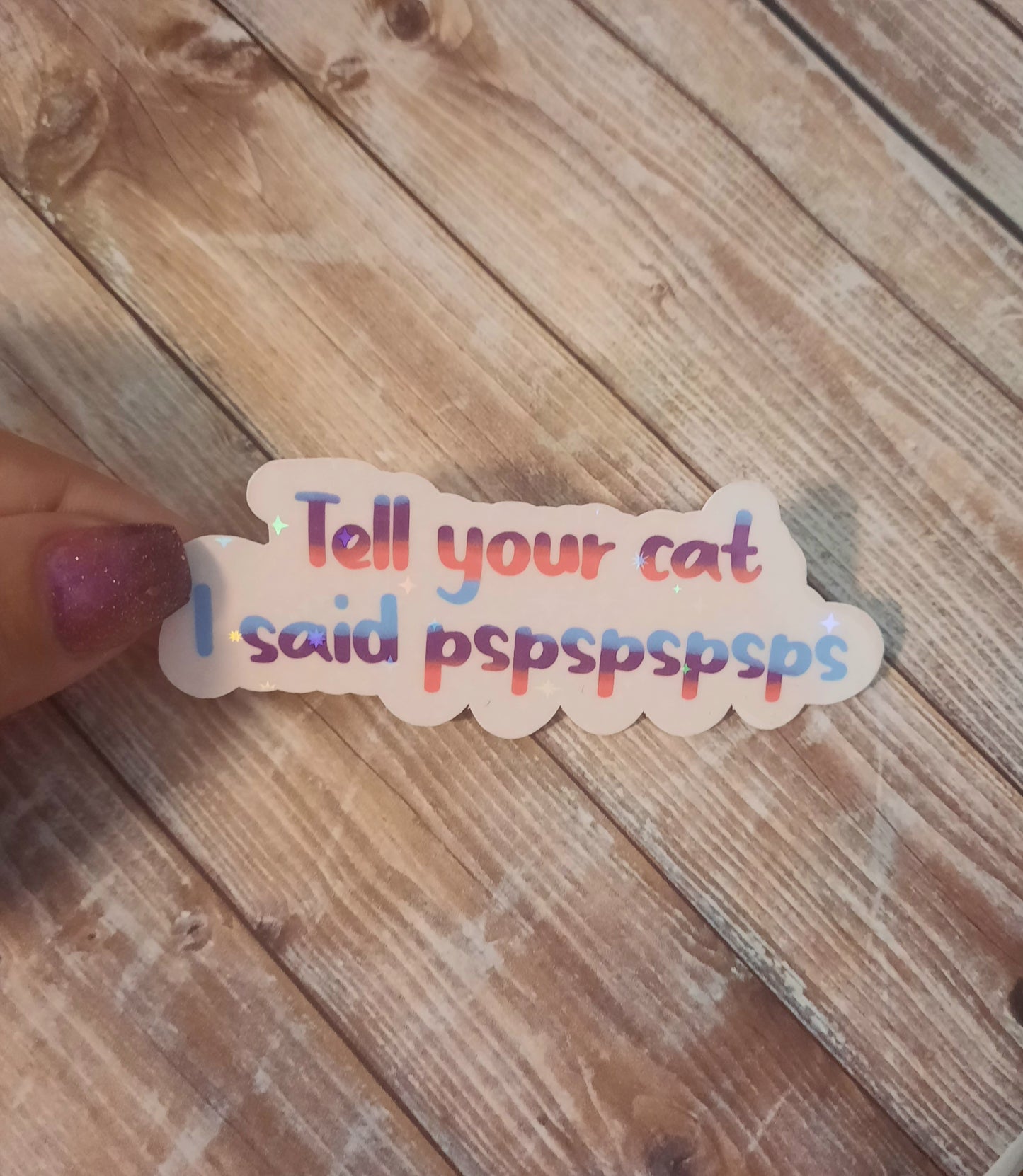 Tell your cat sticker for water bottle