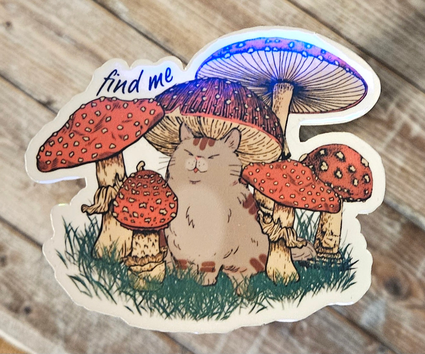 Mushroom cat sticker