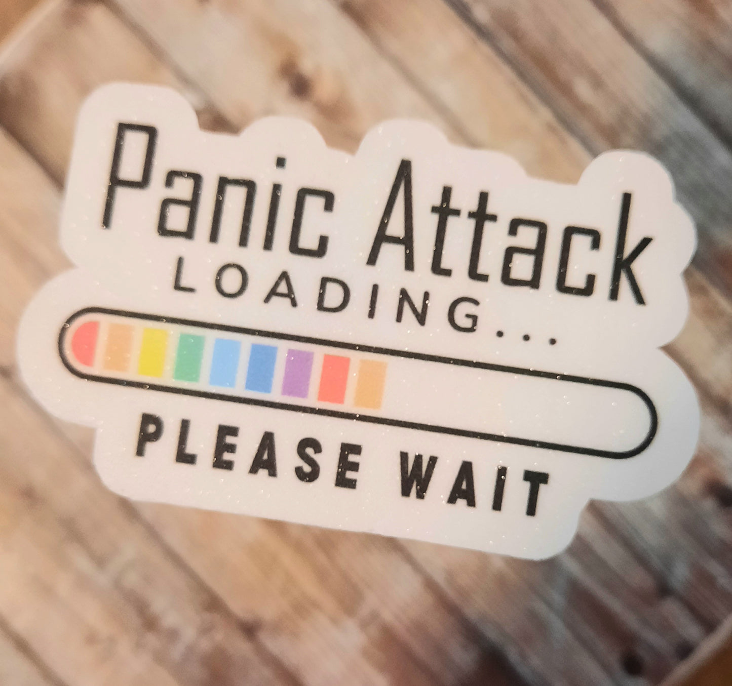 Panic attack loading sticker, funny mental health awareness sticker for water bottle