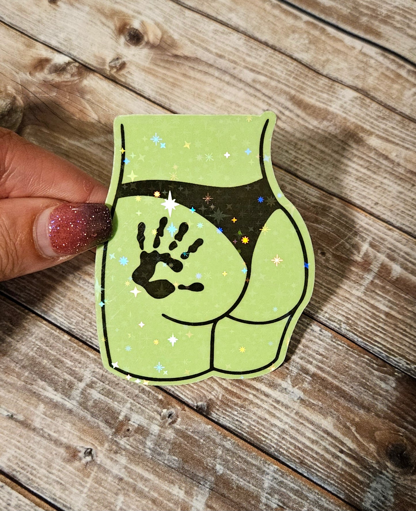 Glow in the dark butt stickers