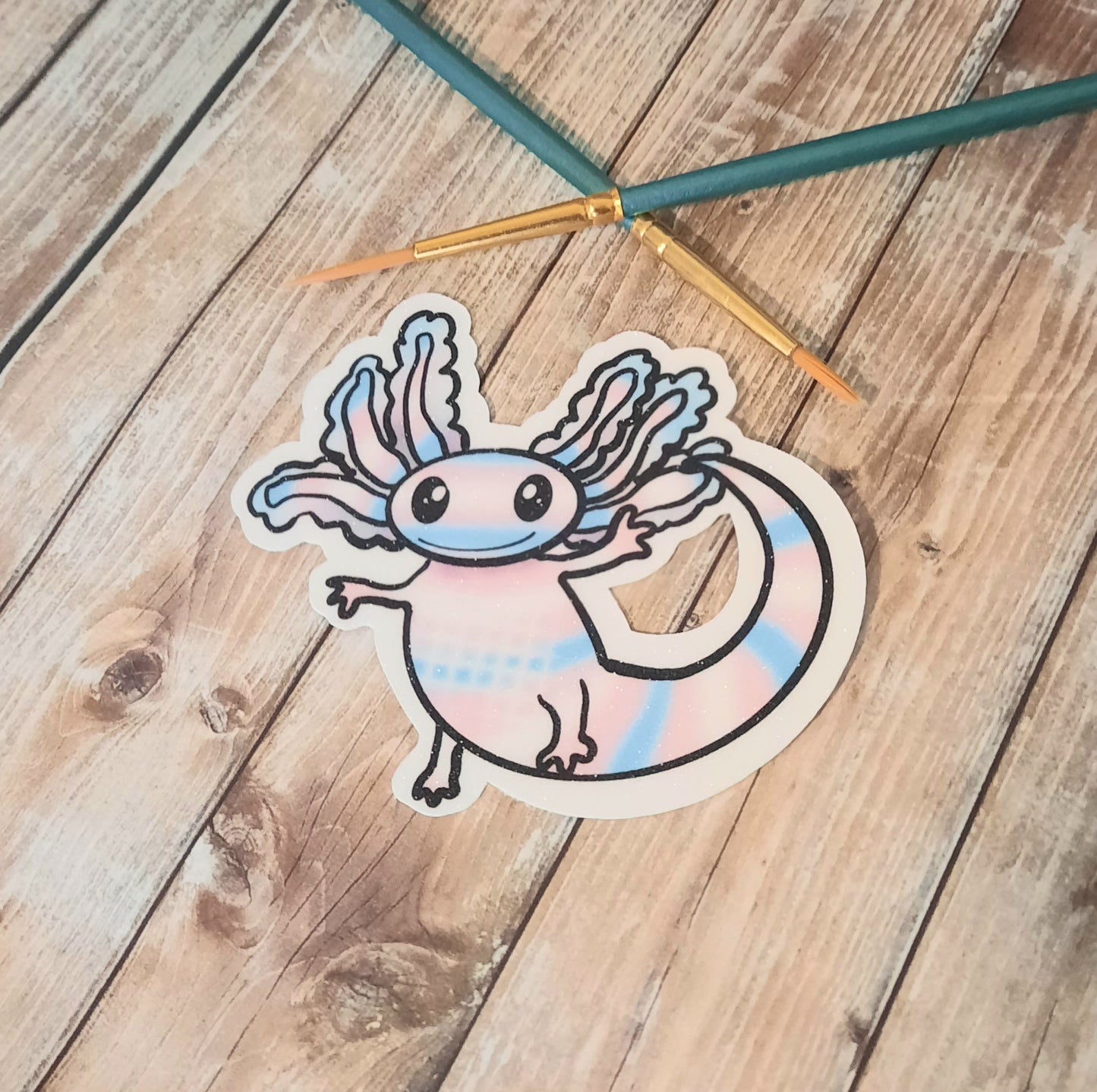 Transalotl axolotl sticker