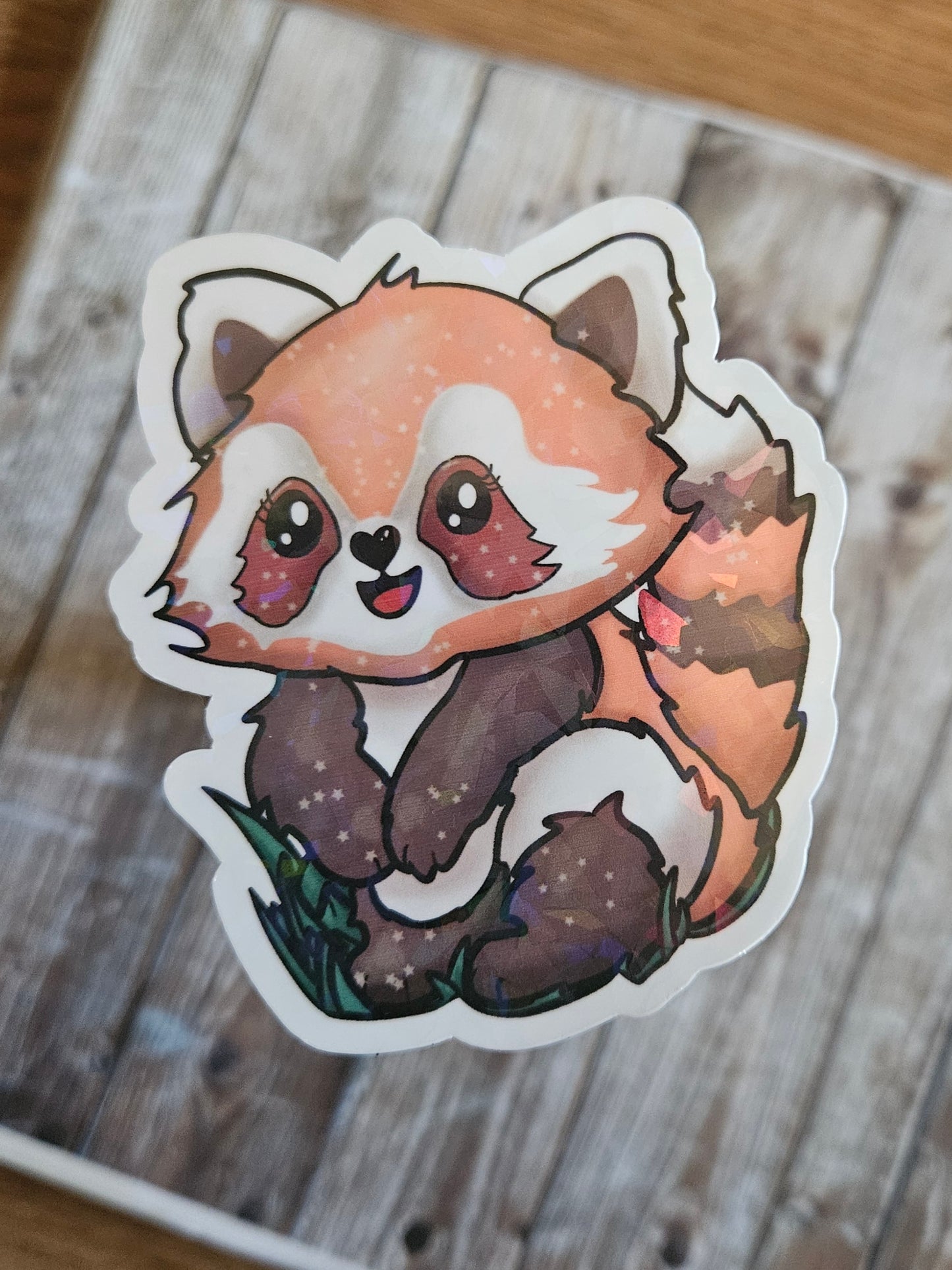 Cute red panda sticker for water bottle
