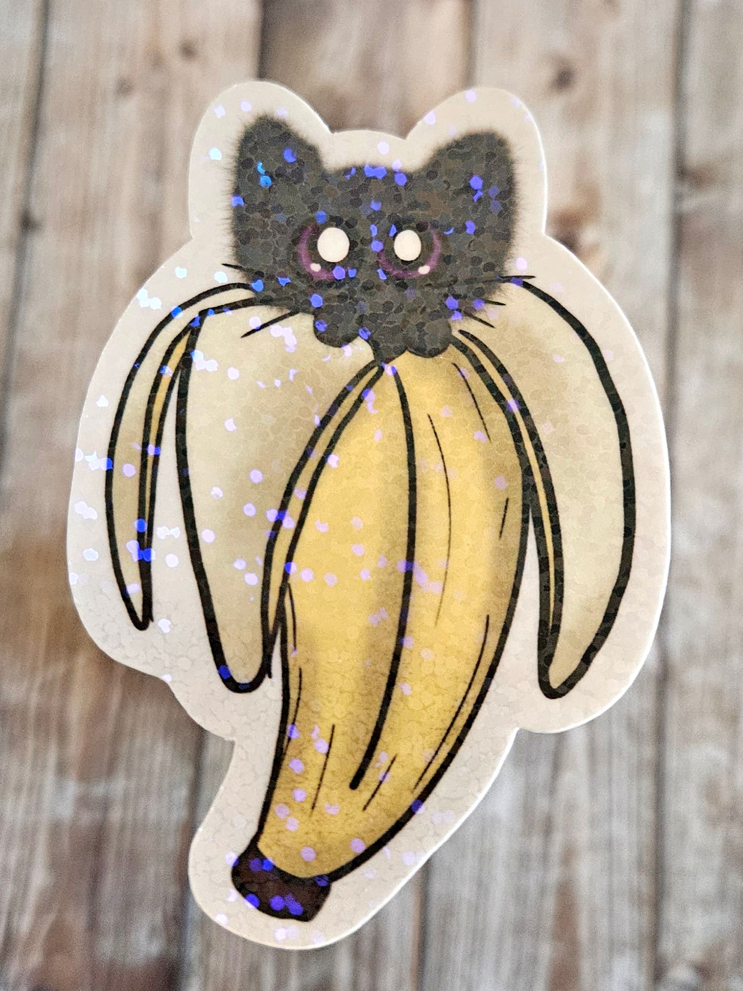 Banana cat sticker for water bottle