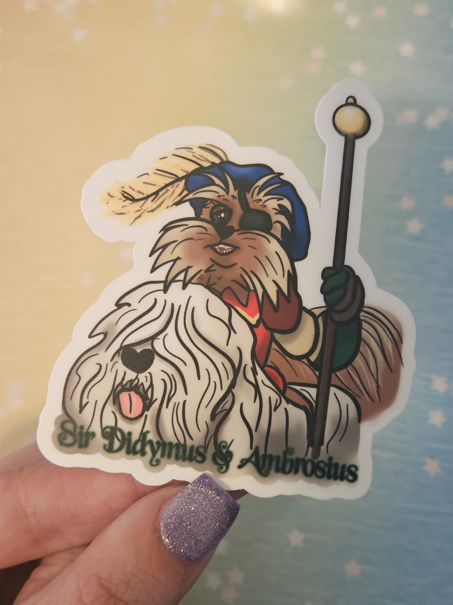 Sir Didymus and Ambrosius sticker for water bottle and laptop