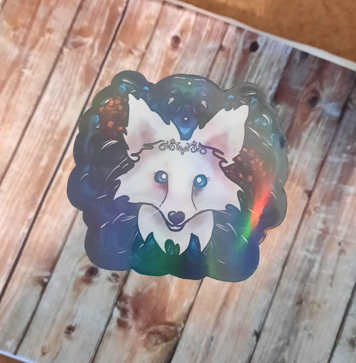 Arctic fox sticker for water bottle