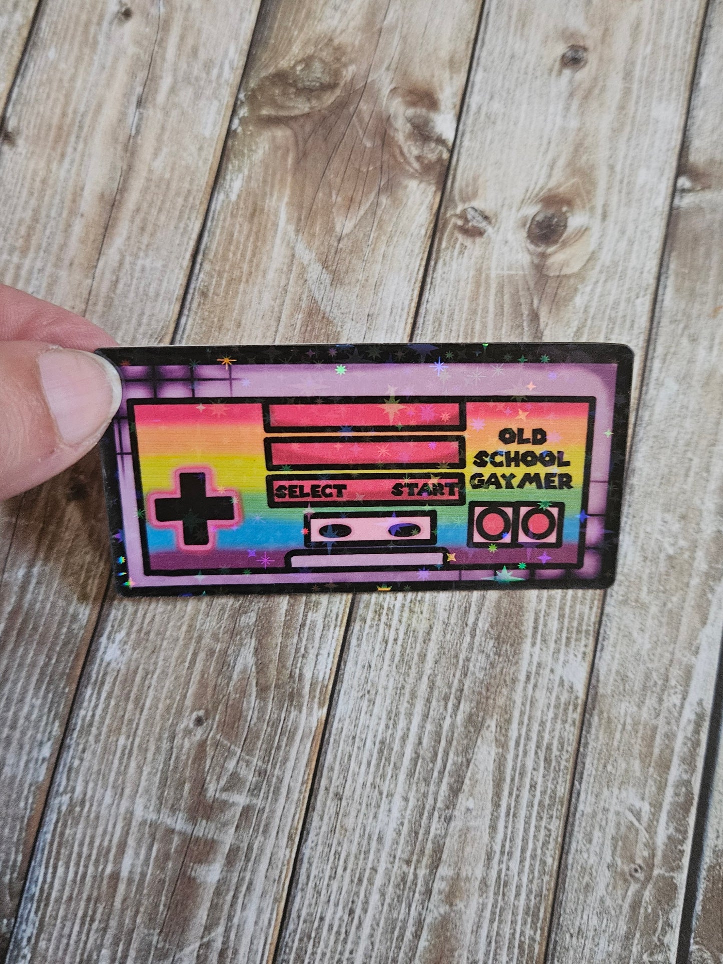 Gamer old school gaymer controller sticker