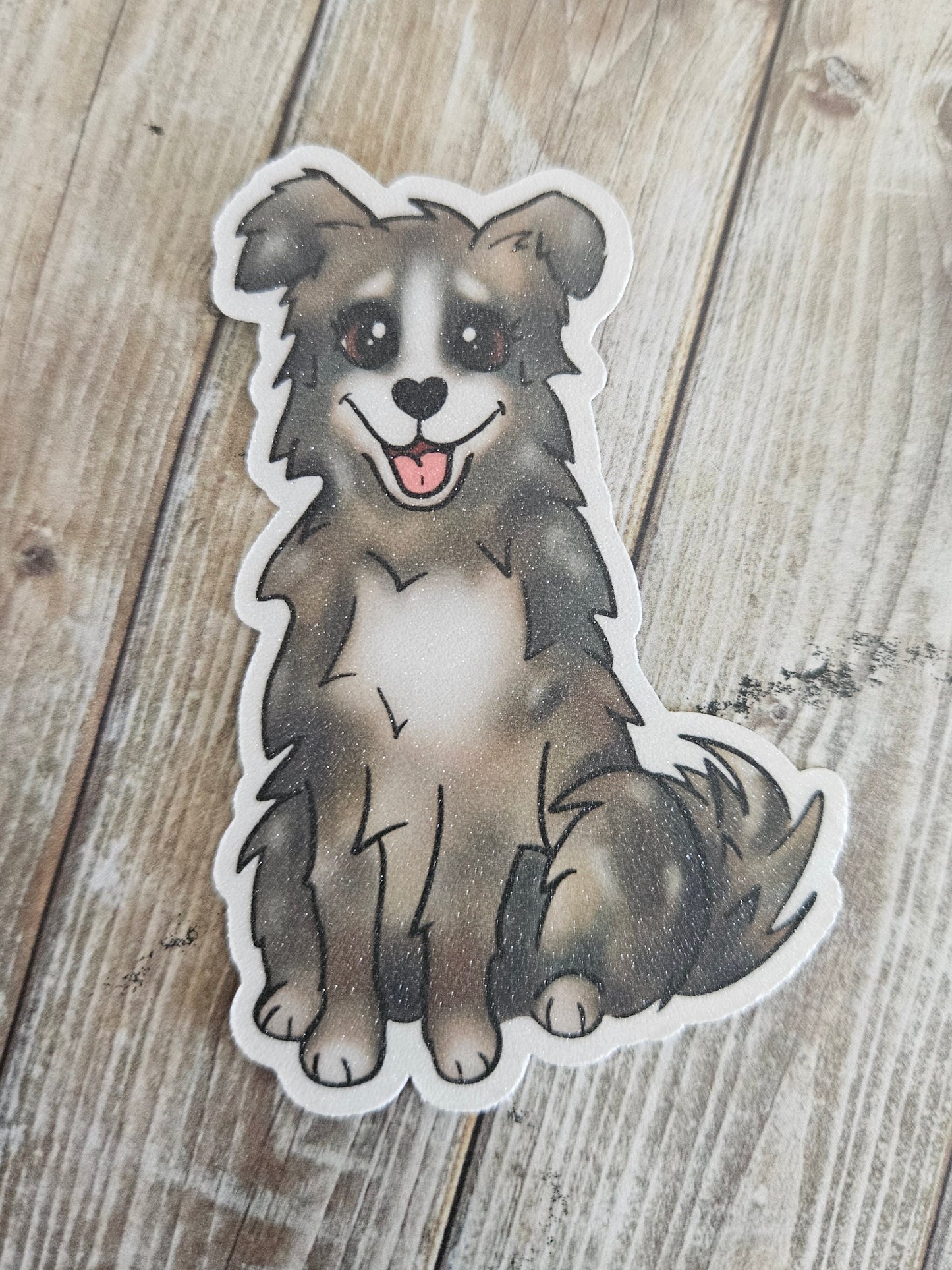 Adorable Australian Shepard dog sticker for water bottle, Aussie dog sticker for laptop