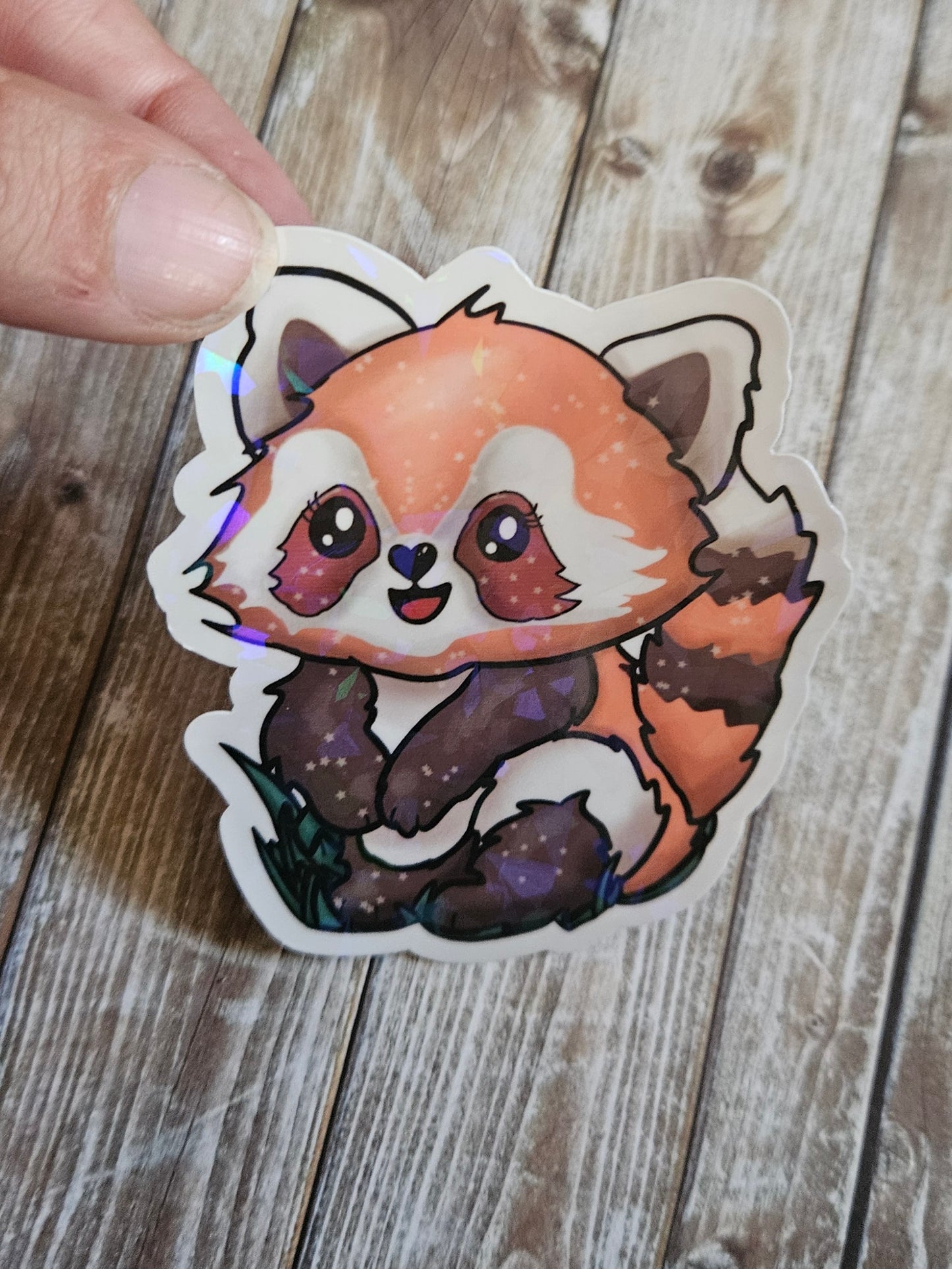 Cute red panda sticker for water bottle
