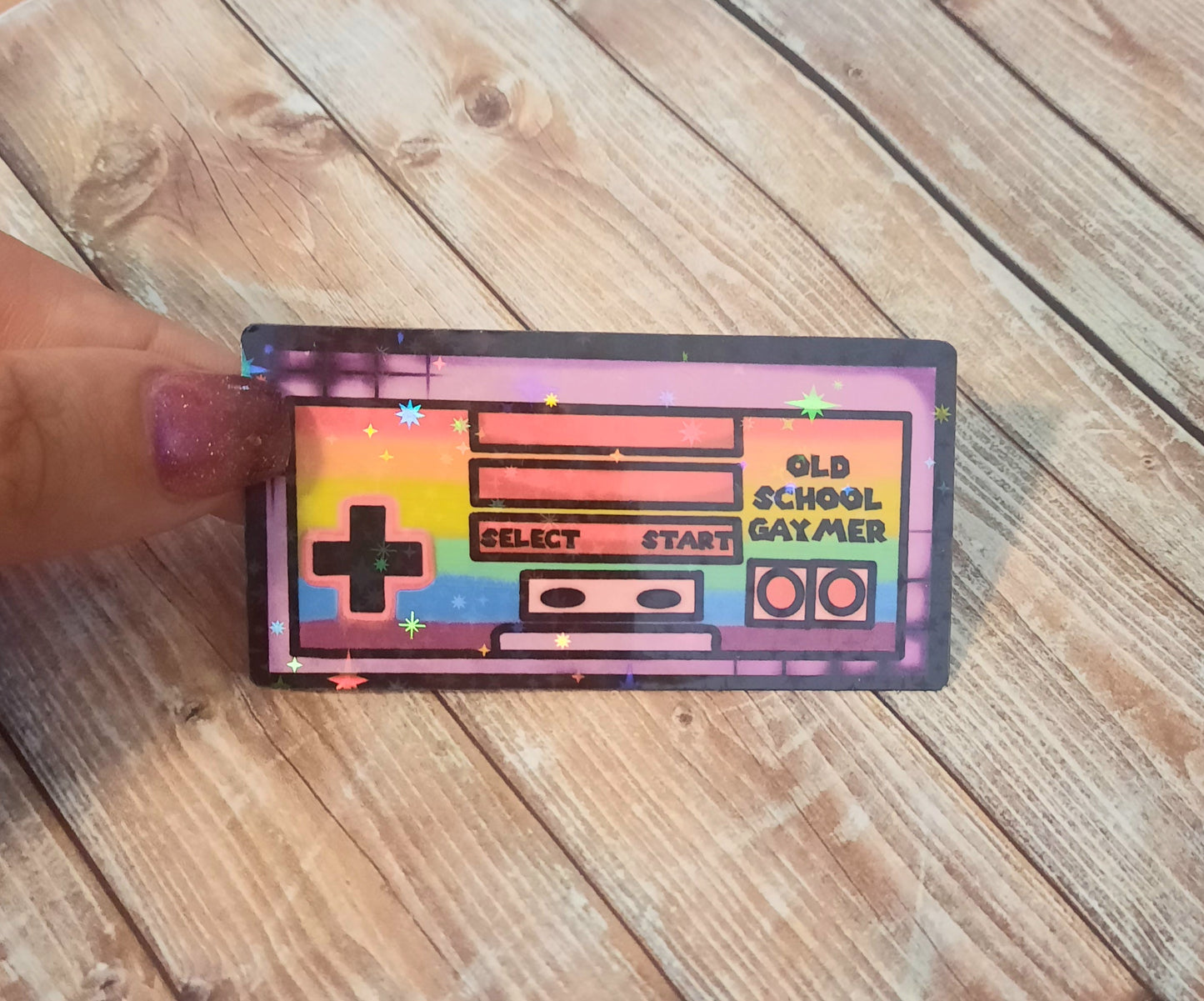Old school gaymer sticker for laptop, nostalgia gamer sticker