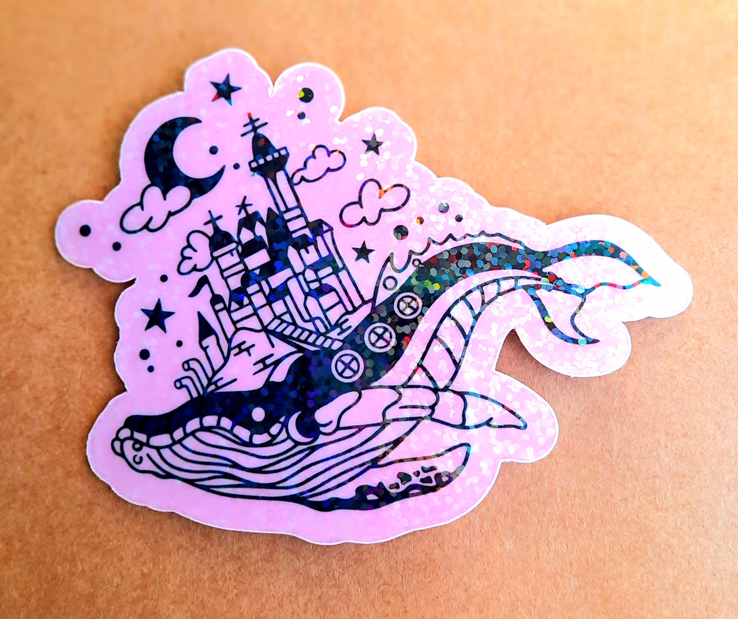 Glow in the dark whale sticker