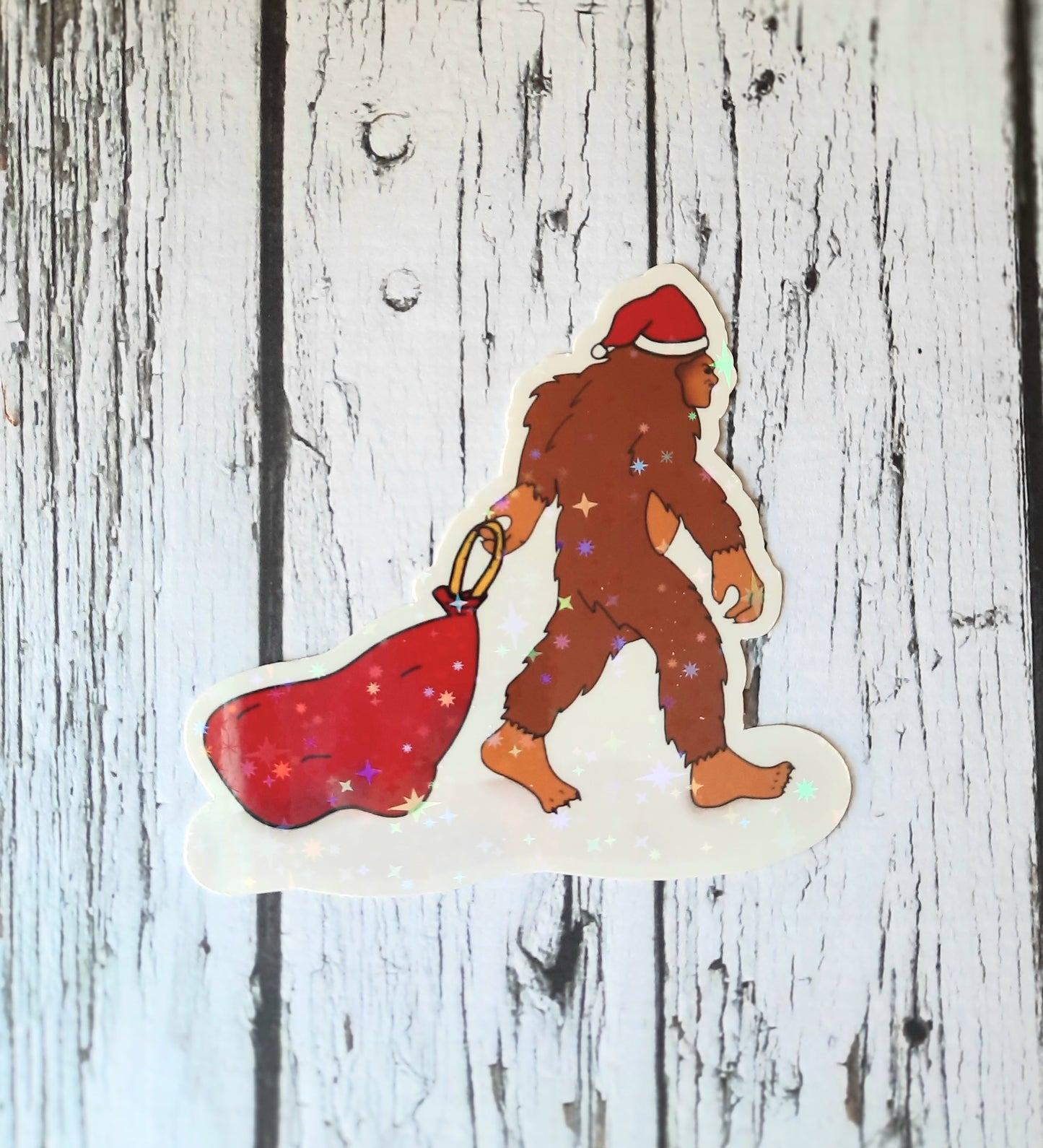 Santa Sasquatch Sticker