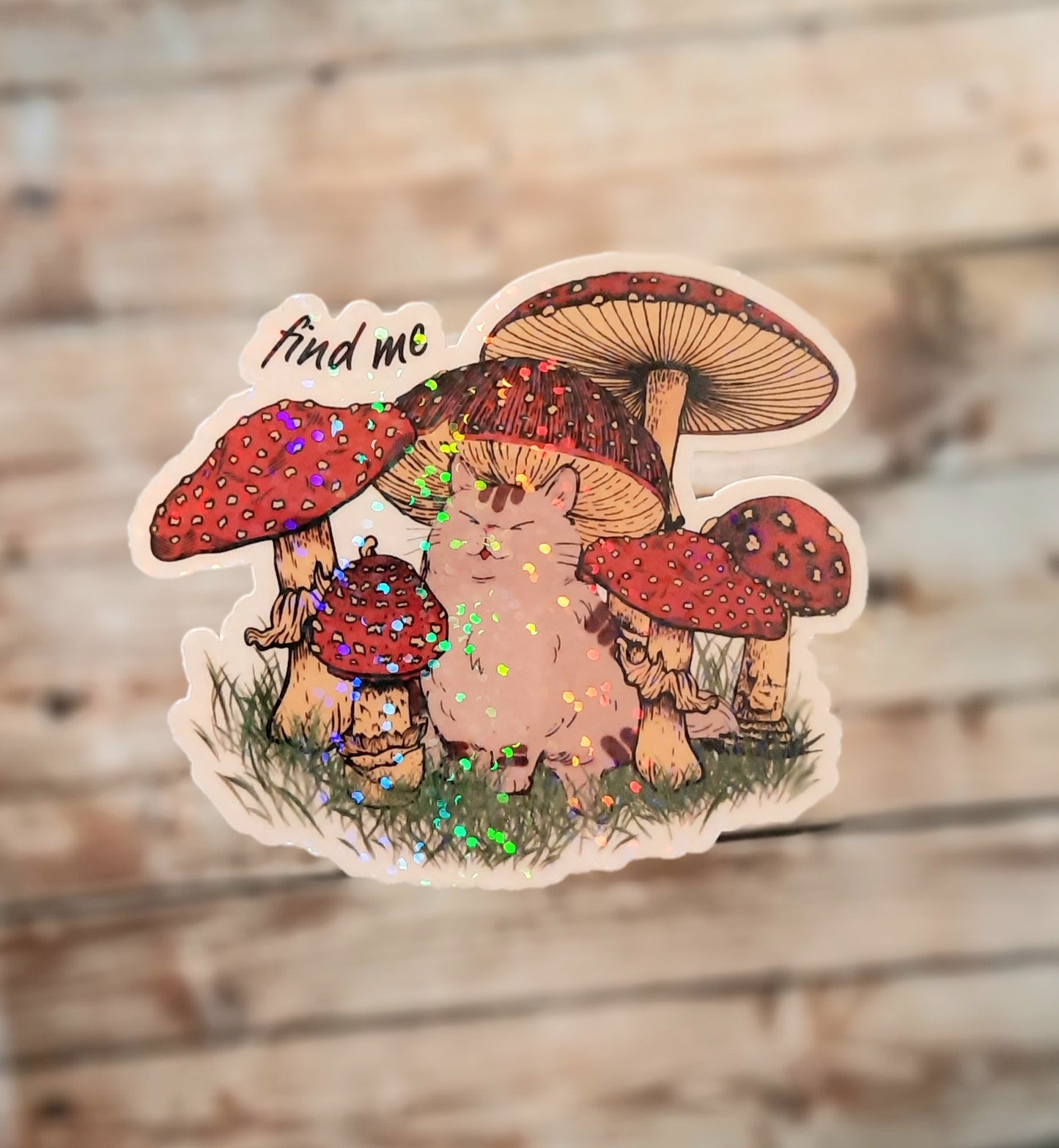 Mushroom cat sticker